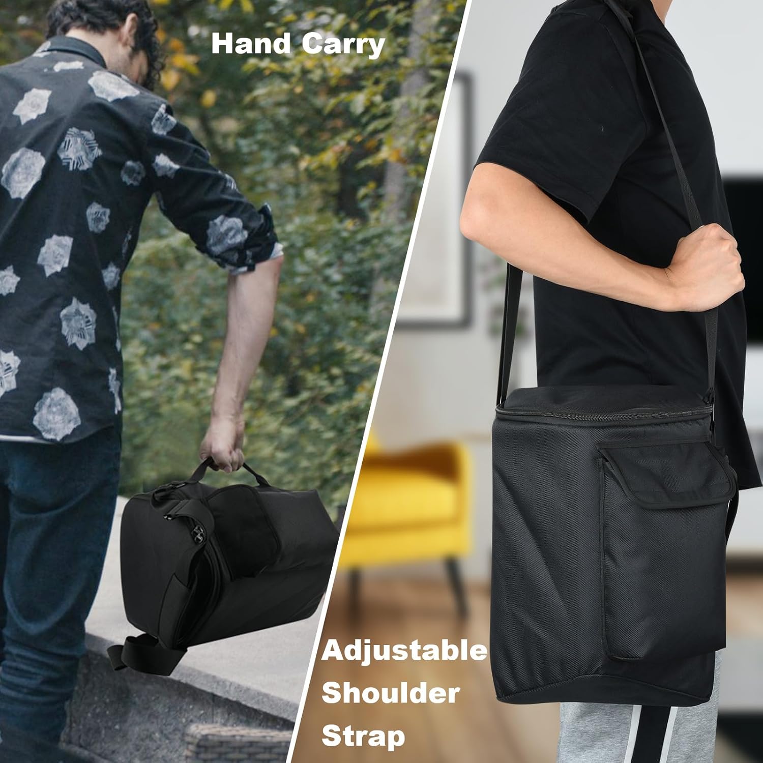 TXEsign Travel Carrying Case for Bose S1 Pro/Bose S1 Pro+, Slip Cover Case with Shoulder Strap &Accessory Pocket, Portable Carry Bag Holder w Handle Strap for Bose Speaker (Black) - Image 3