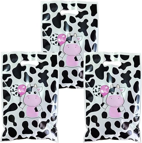 Rainmae 50 bolsas con estampado de vaca, lindas bolsas de regalo de vaca, bolsas de dulces, bolsas de regalo para fiestas temáticas de animales de disponible en Yaxa Venezuela