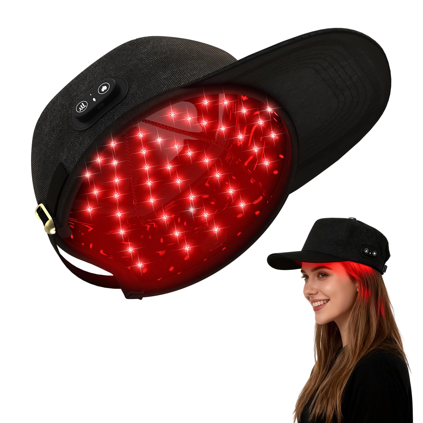 iKeener Gorra Inalámbrica Crecimiento Cabello Láser, Gorra Terapia Luz Roja 660nm&850nm Aprobada FDA Recrecimiento del Cabello,Luz Roja Estimula el Crecimiento Folículo Piloso,Restaura Grosor Cabello