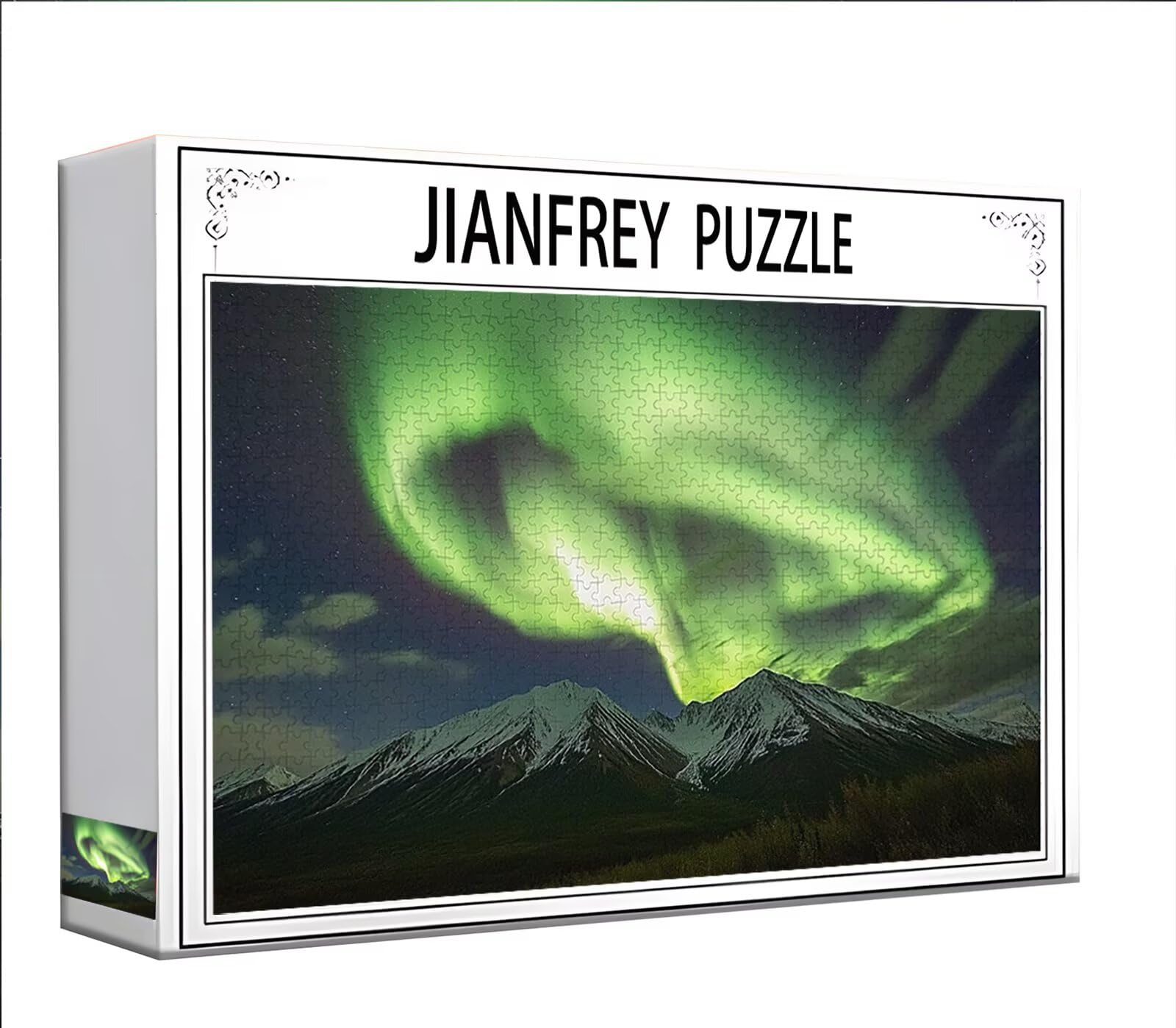 Puzzle 2000 Piezas Adultos Puzzle Aurora Montaña Rompecabezas Adultos XXL 100 x 70cm, Impossible Rompecabezas, Jigsaw Arte Juego Educa Familiar Aliviar El Estrés, Regalos para Hombres y Mujeres D-1