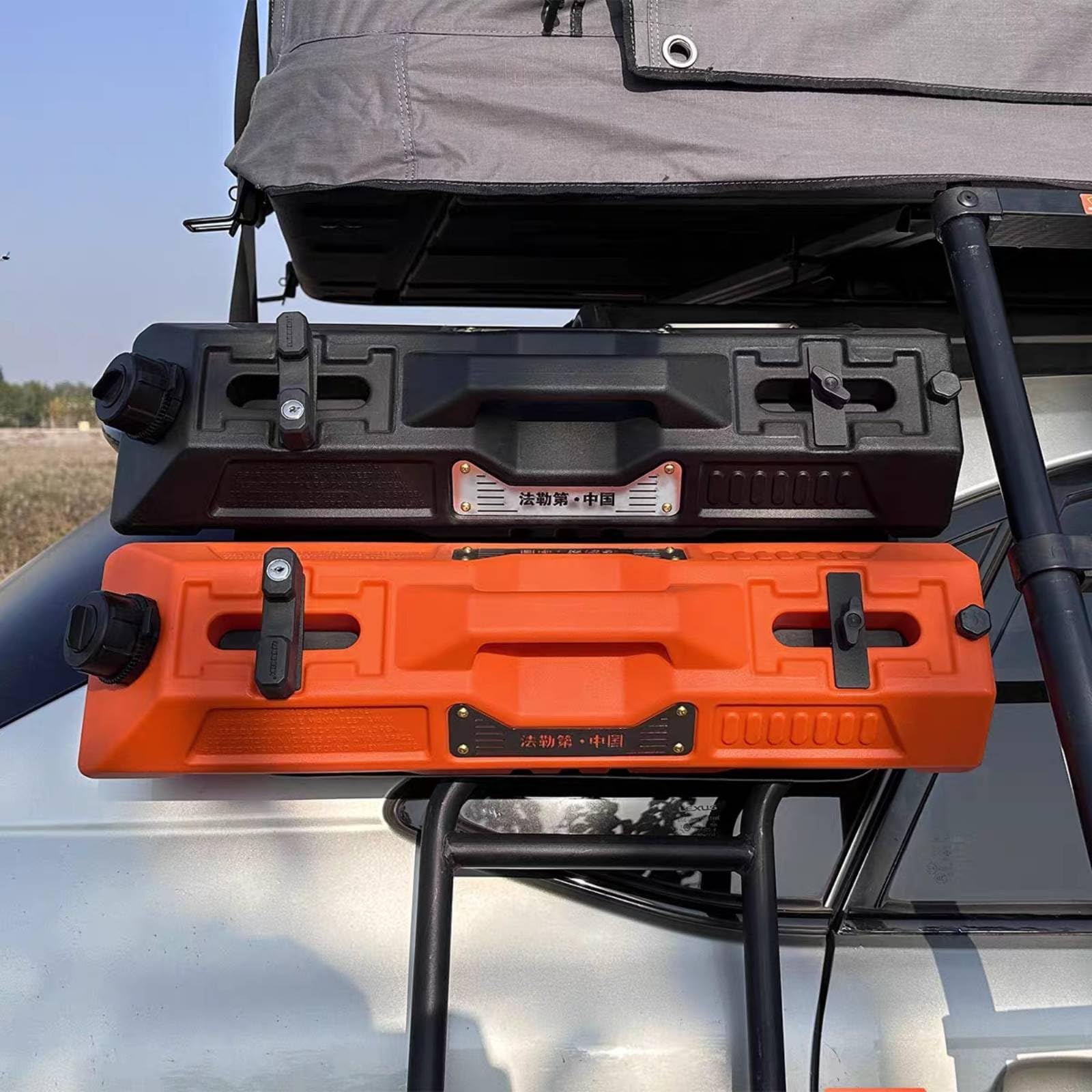Outdoor Flüssigkeitsbehälter Rechteckiger Kanister Wasserkanister Lagerbehälter Transportbehälter aus Dichtem Ingenieurmaterial mit Langer Schlanker, Schwarz