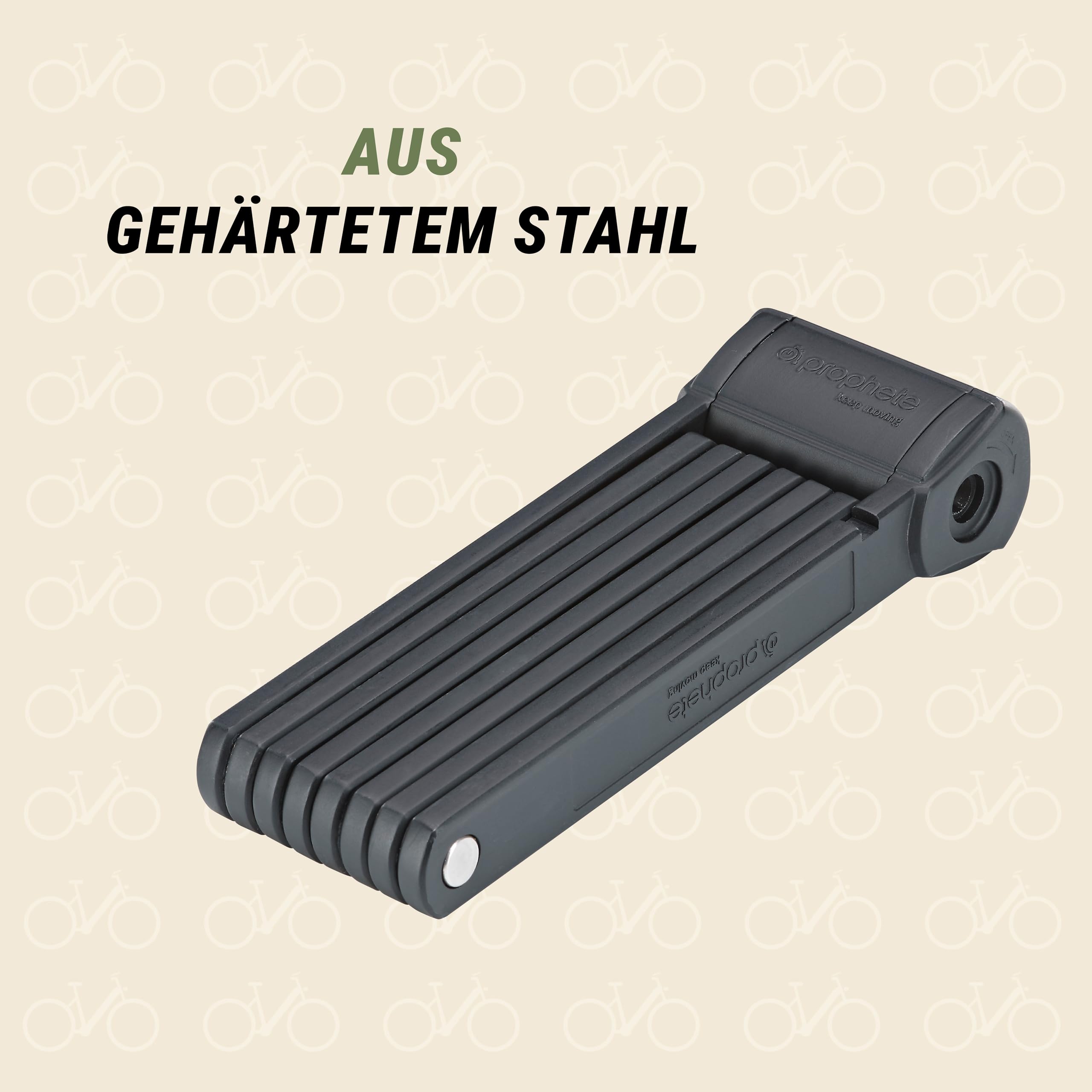 Prophete Xxl Faltschloss Mit Halterung Für Fahrrad-, E-Bike- Und E Scooter 125cm