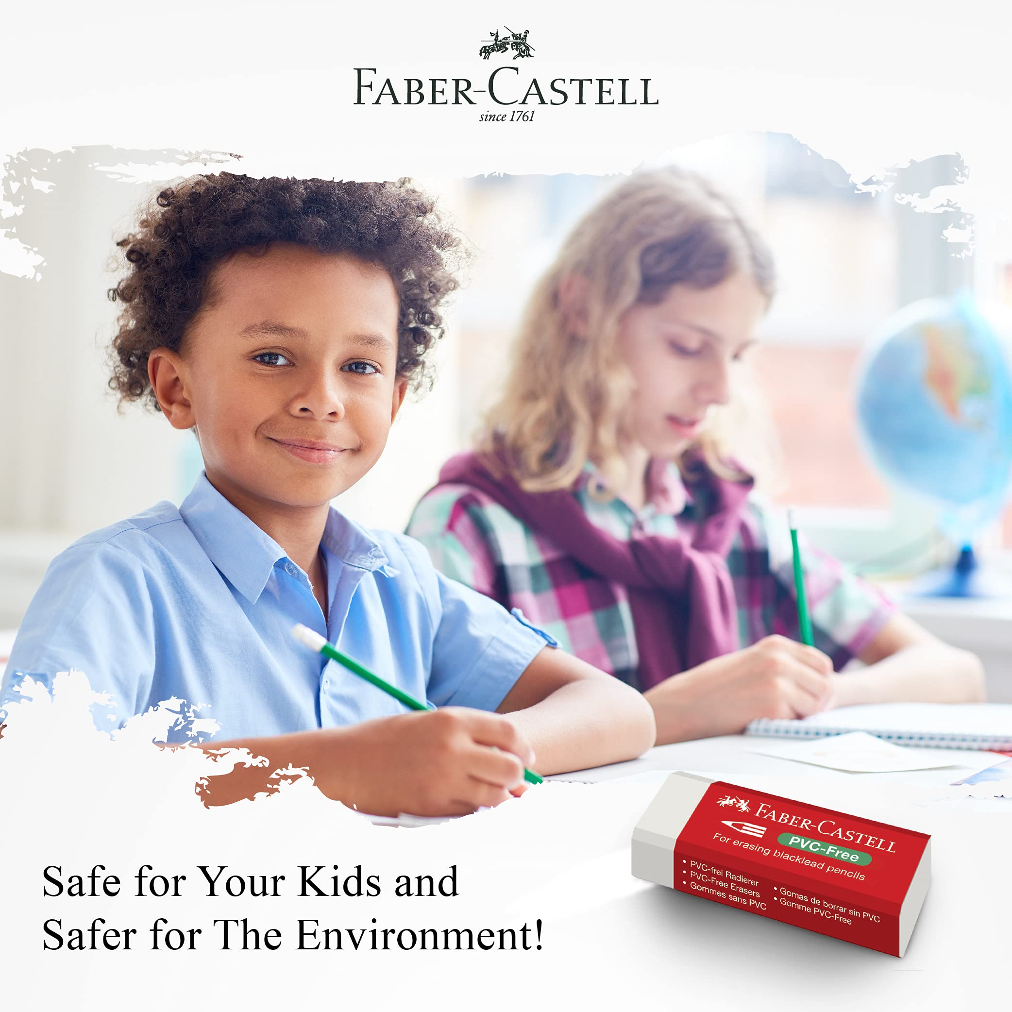 Faber Castell - Gomma per cancellare senza PVC, confezione da 20