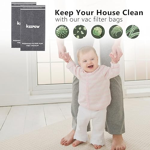 Miniatura 7 de CMXZVBE38737 - Paquete de 12 bolsas de filtro para aspiradora CRAFTSMAN de 2 a 2.5 galones CMXEVBE17678, CMXEVBE17250, 12 bolsas + 3 bandas de