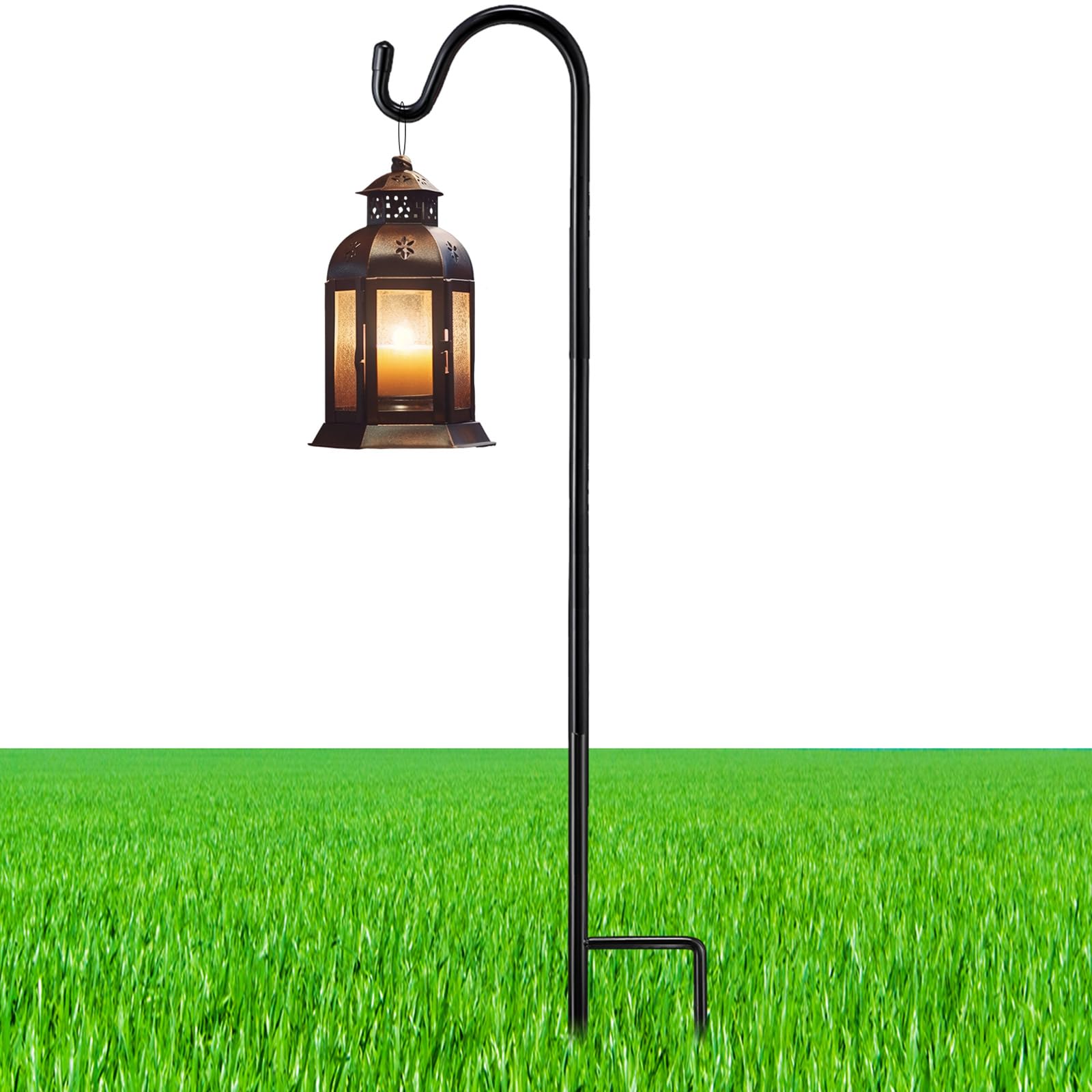 1 Pcs 24 Inch Shepherds Hook for Outdoor Adjustable Bird Feeder Pole