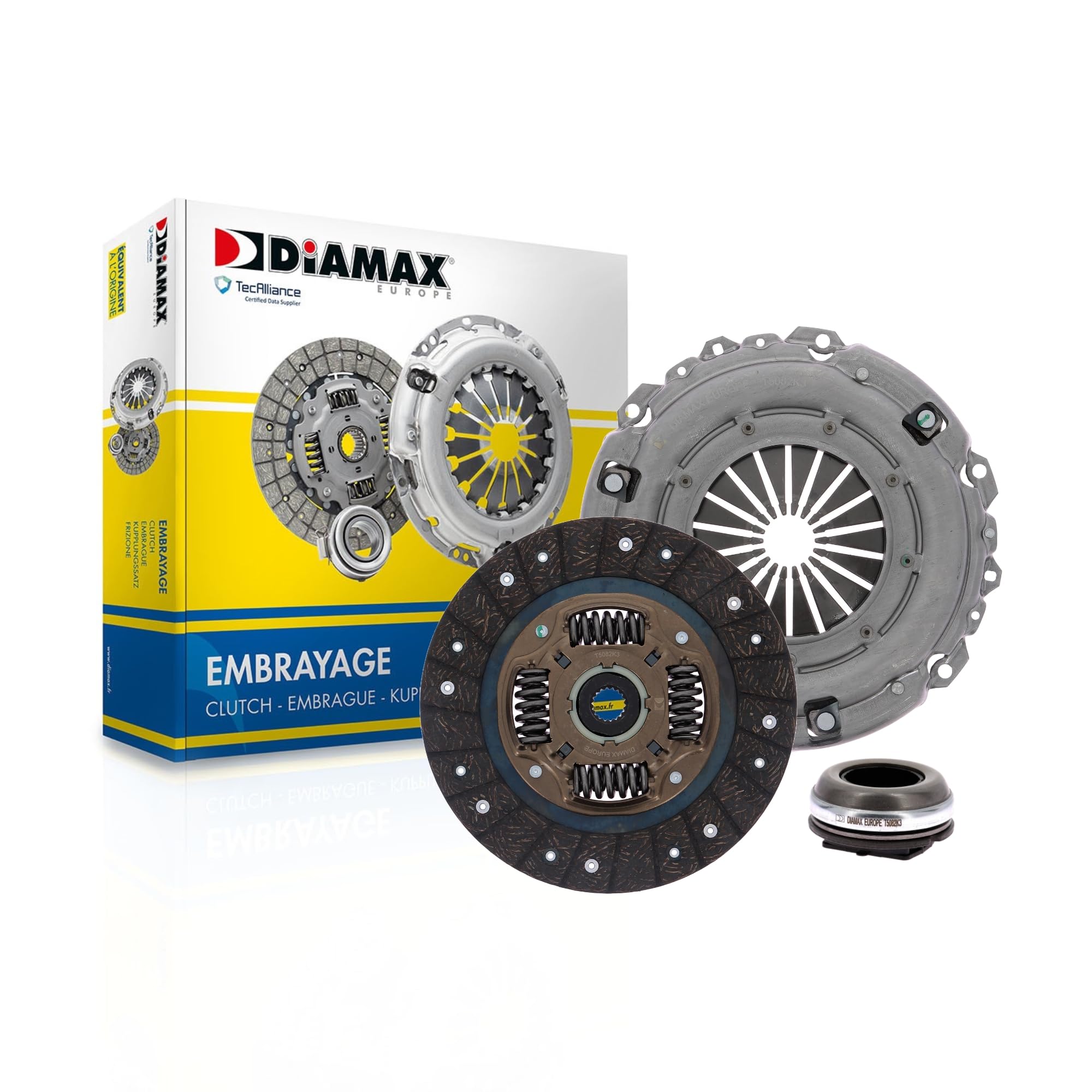 DIAMAX Kit de embrague con cojinete de desembrague con plato de embrague Compatible con CITROËN C3 II SC T5082K3