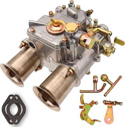 NENKUTEN Carburador de 2 barriles para 45 DCOE Weber de 1.772 in de tiro lateral doble estrangulador Carb se adapta a Datsun 240/260/280Z MGB Toyota