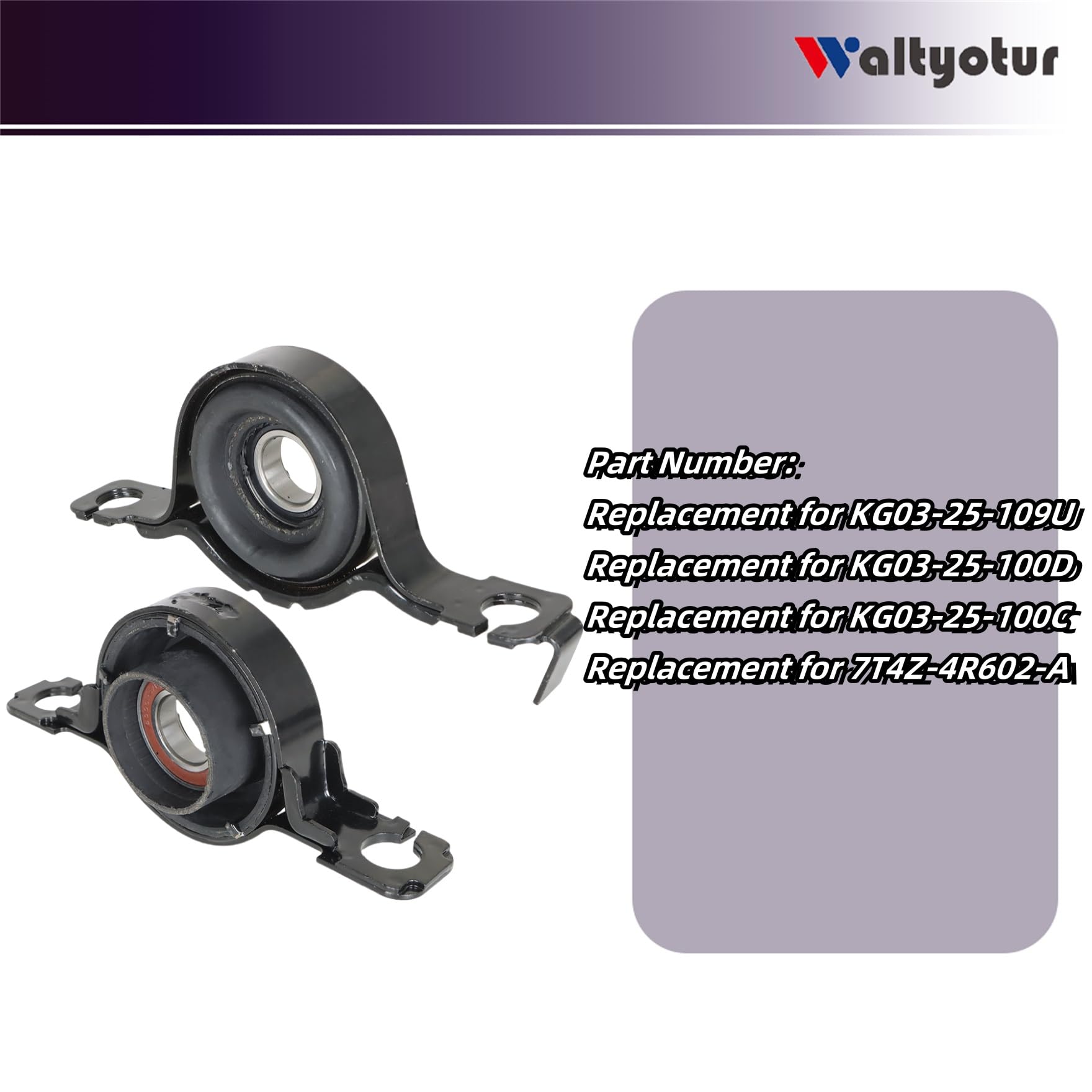 3点 waltyotur Front and Rear Driveshaft Center Support Bearing