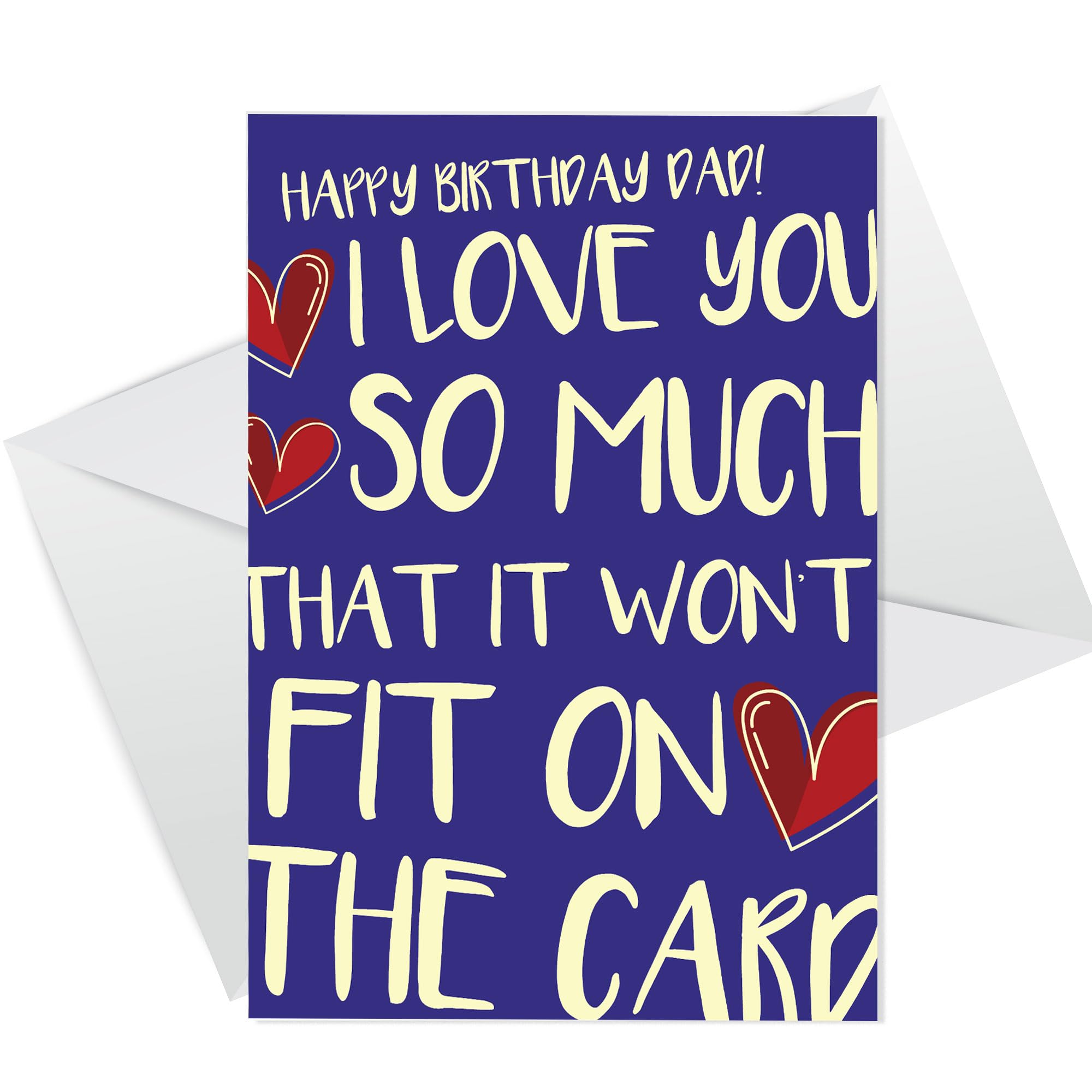 RED OCEAN FUNNY BIRTHDAY CARD FOR DAD, Dad Birthday Cards, Dad Card For Birthday, Birthday Card For Him, Greetings Card With Envelope, Cards For Him