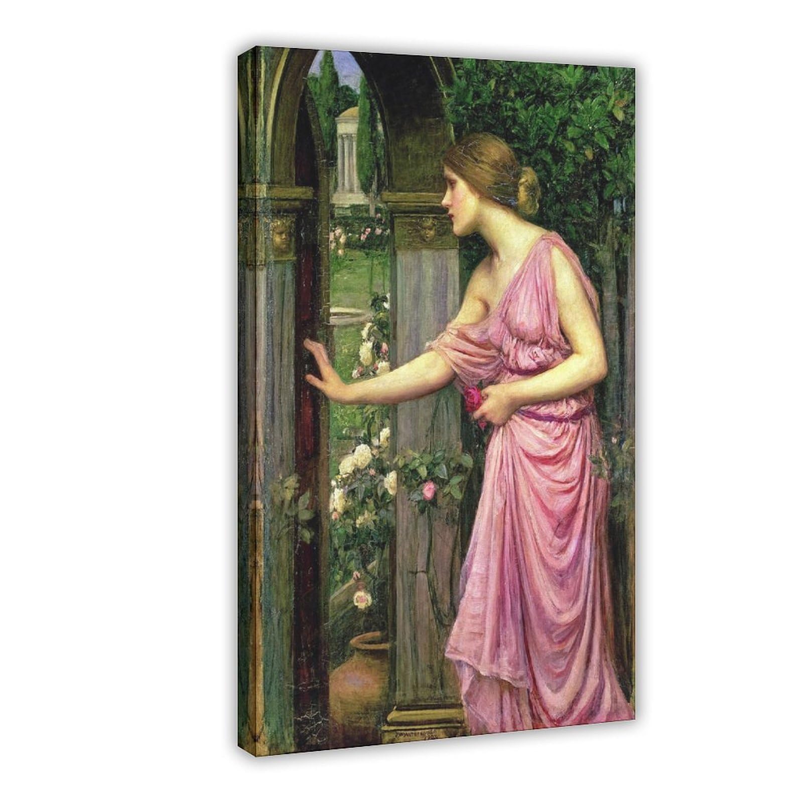 Anfotcm John William Waterhouse,The Psyche Entering Cupid's Garden, Art Wall Decoration Poster Family Bar Restaurant Garage Cafe Art Sign Gift 12X18inch(30X45cm)
