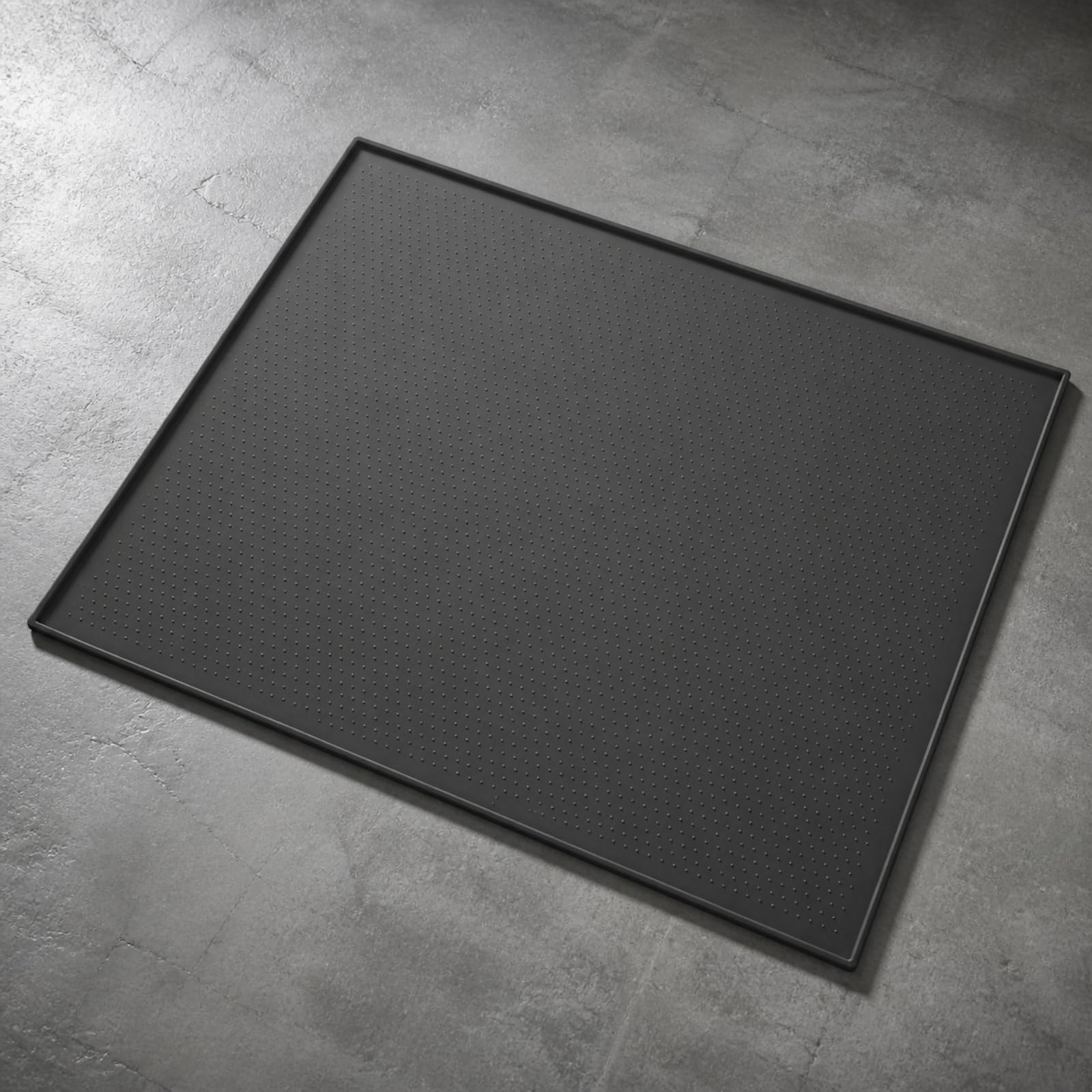 predolo Alfombrilla Rectangular con Bor Antivibración Antivibratorio para Hogar, Gris Granulado