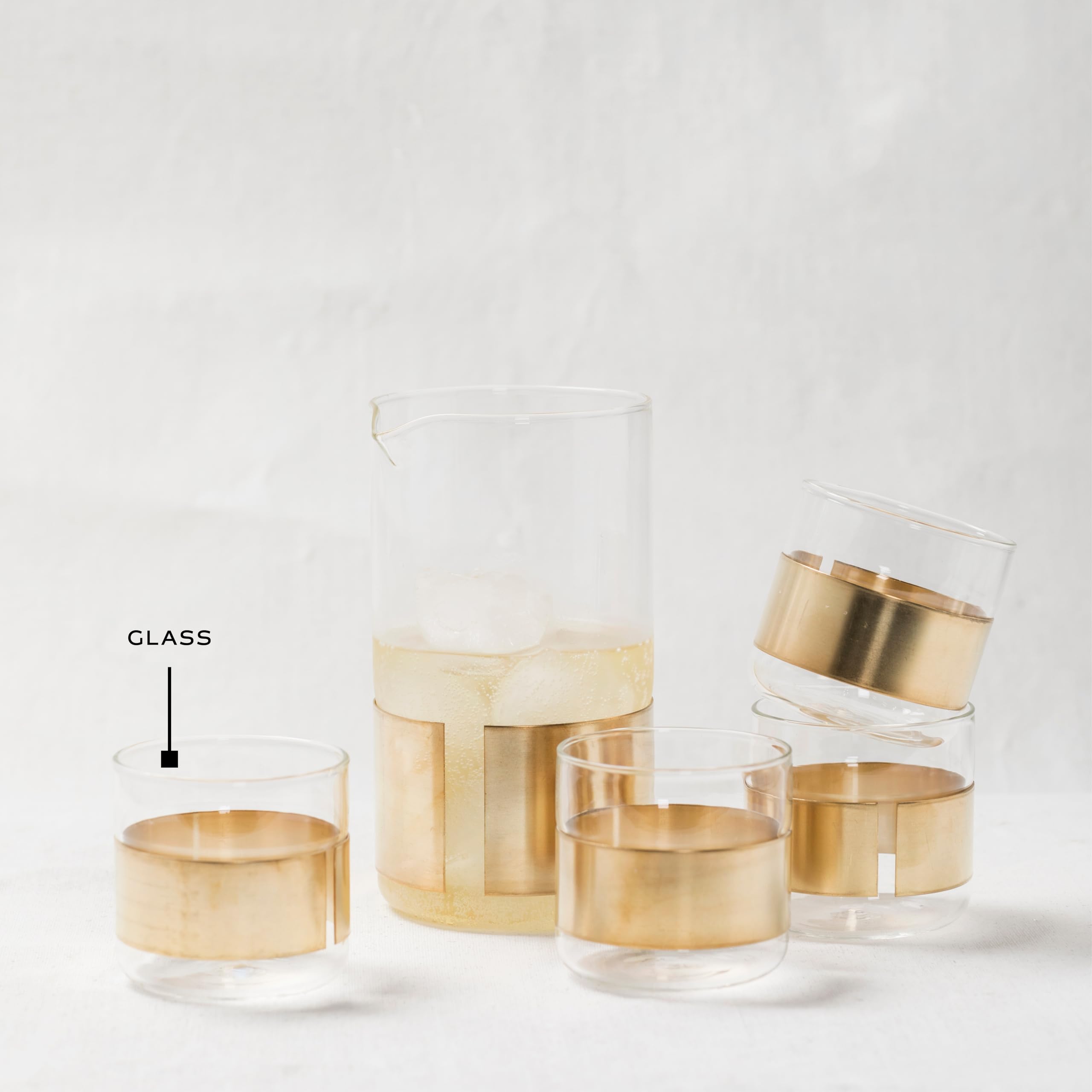 Serax Miedziana szklanka na wodę | Chemistry Copper by Niels Datema | przezroczyste szkło do zimnych napojów, idealne do wody, soku lub piwa