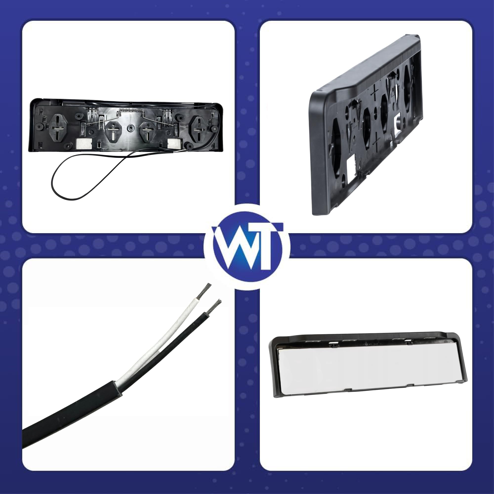 Porta targa con retroilluminazione 12V 24V LED Universale, luce targa per rimorchi, semirimorchi