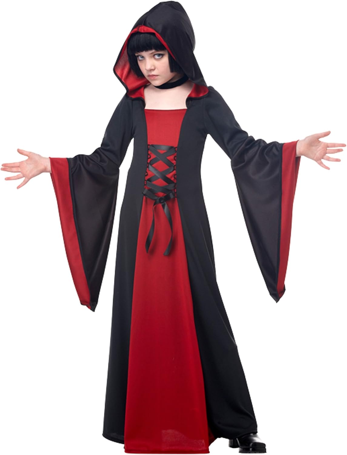 California Costumes Girls Hooded Robe Child Costume Red/Black