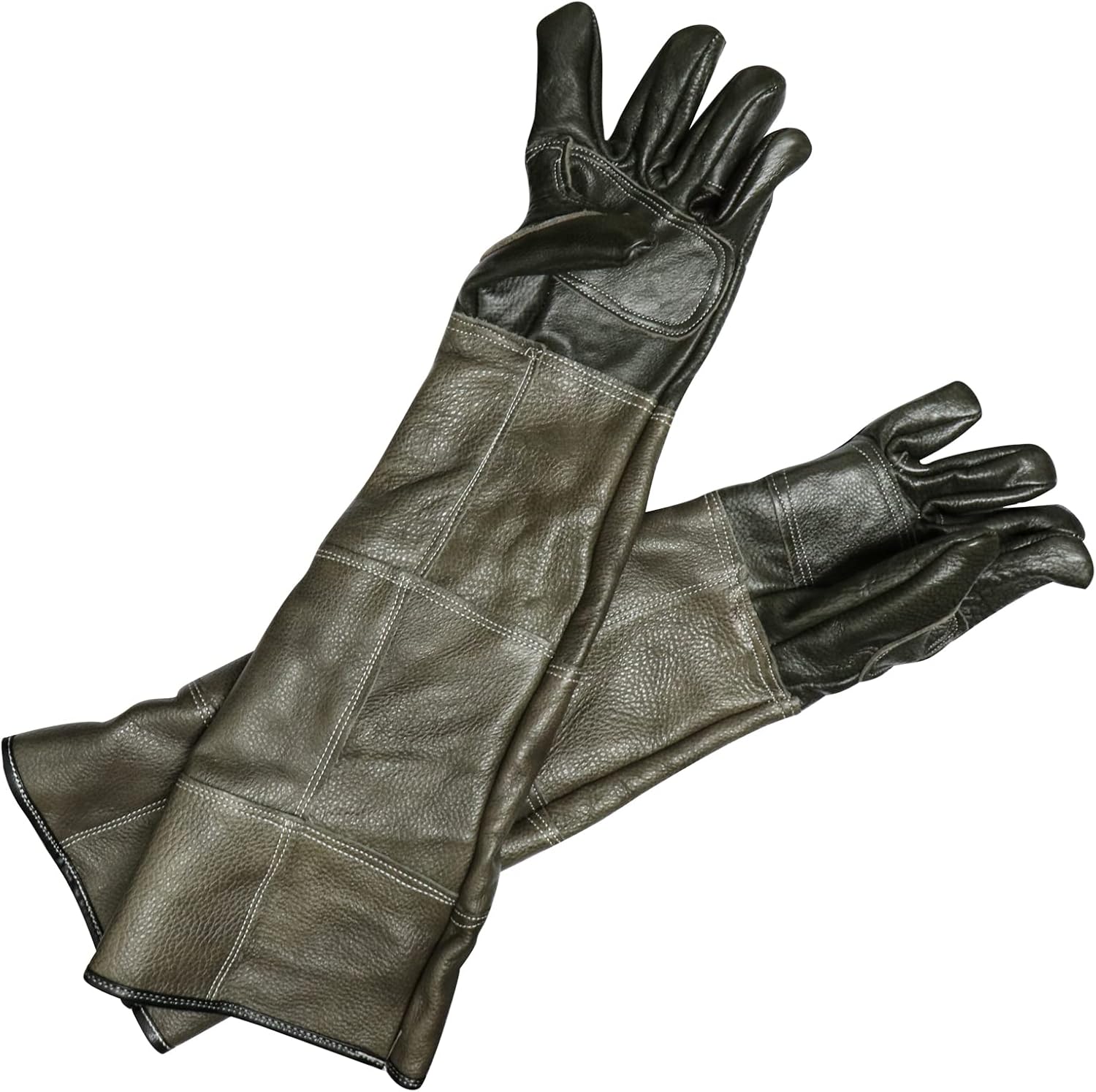 Animal Handling Gloves Bite Proof Reinforced Leather for Dog Training Cat Scratch Falcon Reptile Grabbing Snake