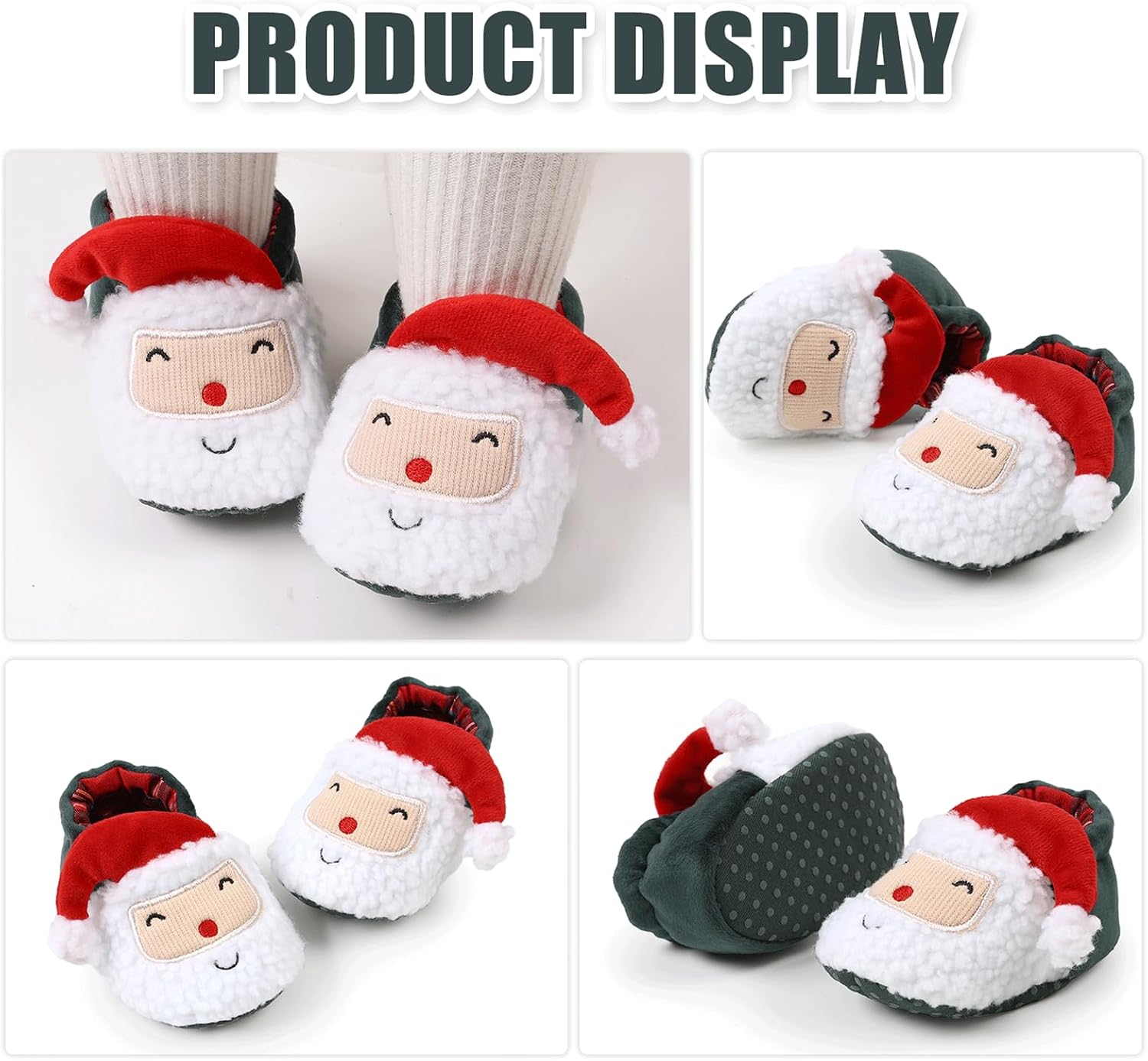 CoKate Baby Boys Girls Soft Plush Slippers Animal Boots Toddler Infant Crib Shoes Winter House Shoes