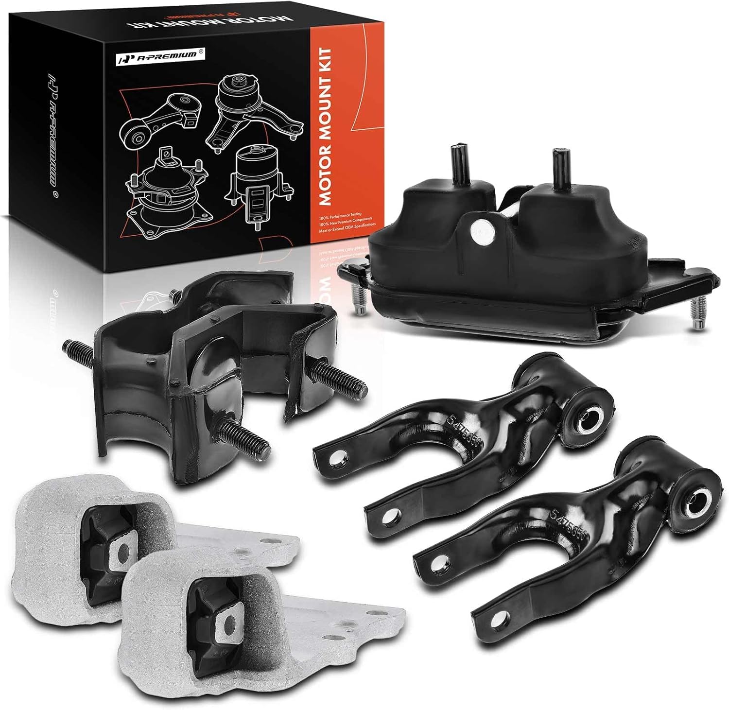 A-Premium Engine Motor Mount and Transmission Mount Kit Compatible with Chevrolet Uplander Venture & Buick Terraza Rendezvous & Saturn Relay, Automatic Transmission, with Torque Strut Mount, Set of 6