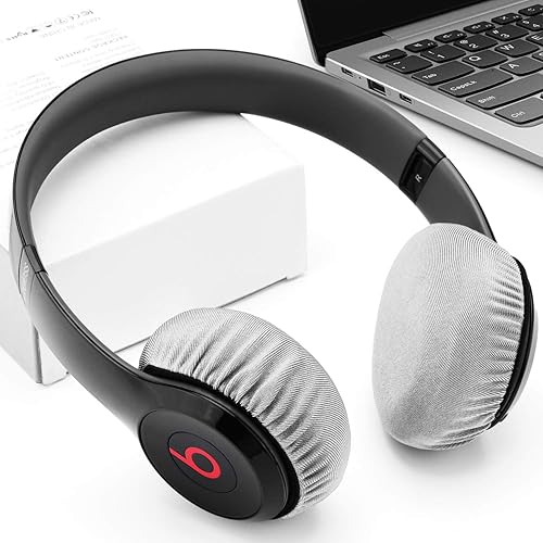 Miniatura 5 de Jecobb Protectores de tela flexible para auriculares con licra elástica y lavable para Beats Solo 32 inalámbricoscon cable y otros auriculares con