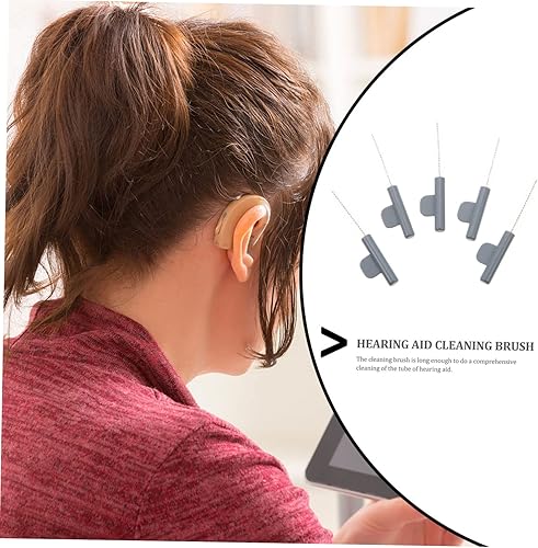 Miniatura 7 de Limpiador de cepillo de pelo 5 unids cepillo de limpieza Accesorios de limpieza Amplificador auditivo Suministro portátil de audífonos Limpiador