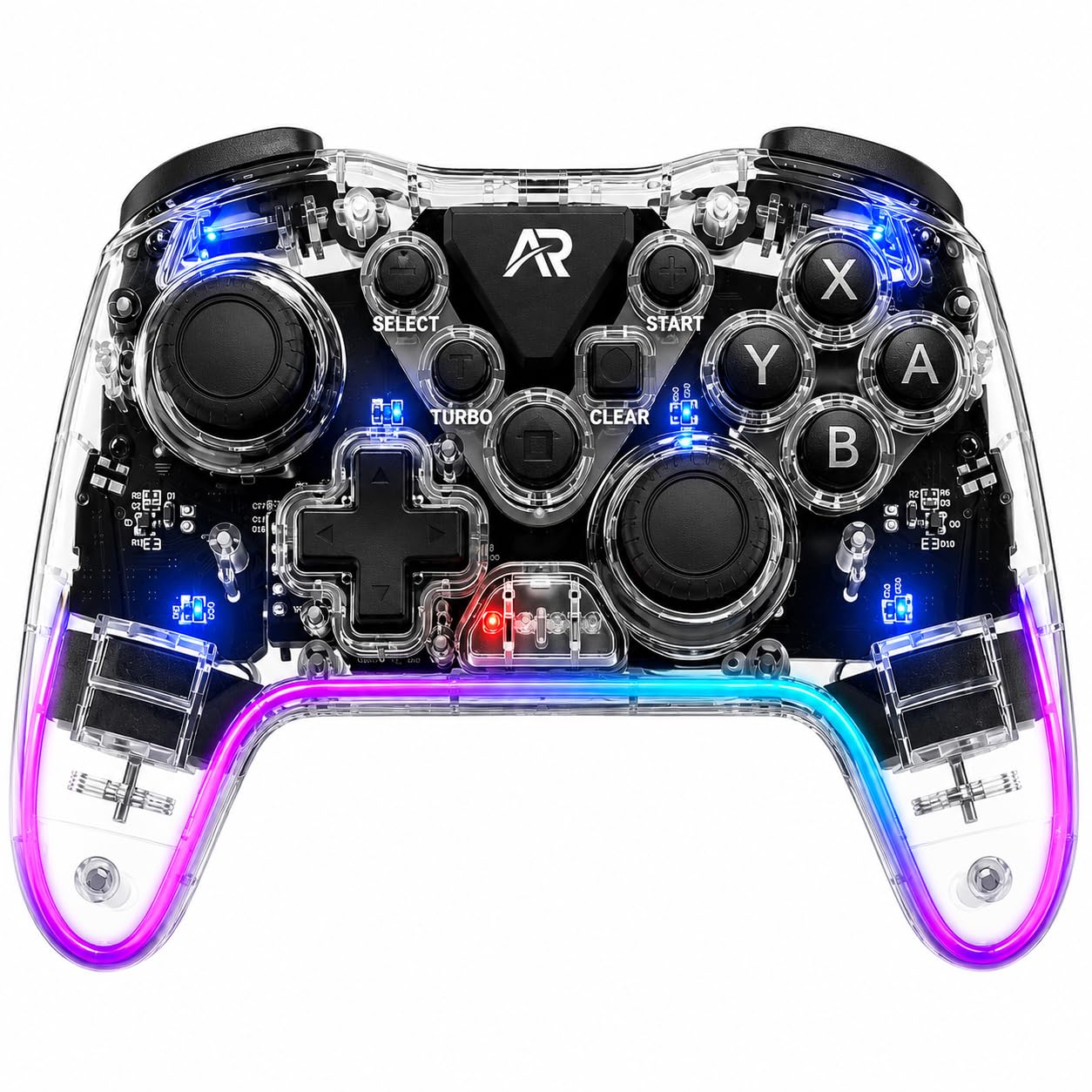 ARcNet Spectra Wireless Controller Compatible for, PC iOS, Android, PS4, PS3 and Cloud Gaming , Tri-Mode | 2.4GHz + Bluetooth + Wired | with 1000Hz Polling Rate, RGB , Dual Vibration, and Turbo Function 6-Axis Gyro,Hall Effect Joysticks and Triggers-image-43