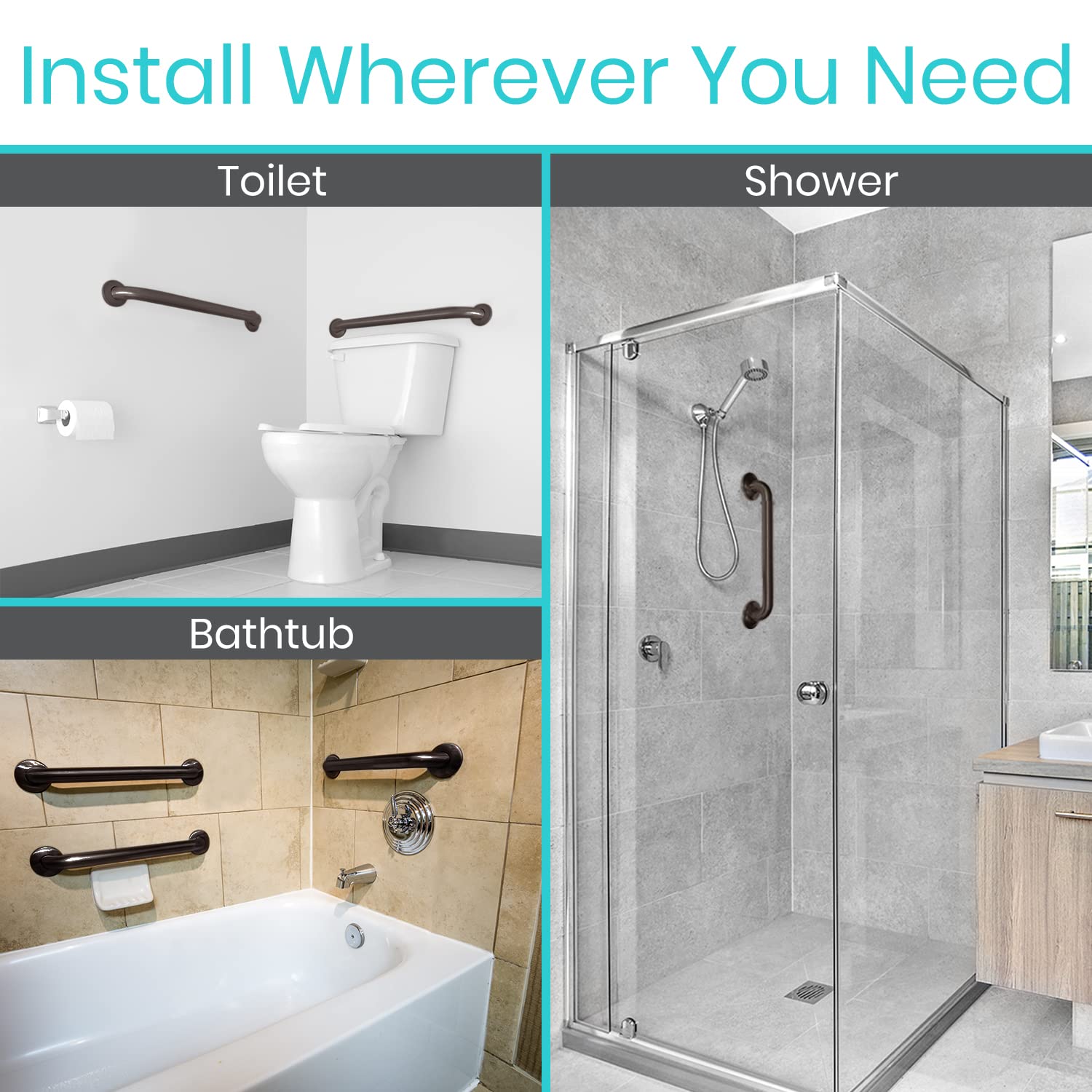 Snapklik.com : Vive Grab Bar For Bathtubs And Showers - Handicap