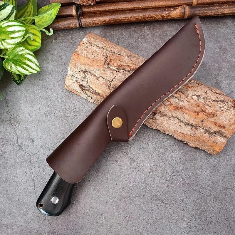 Meat Cleaver,Cleaver Knife 5 Inch 5Cr15mov Meat Cleaver Stainless Steel Kitchen Boning Knife Handmade Forged Chef Butcher Fish Sheep Pig Cooking Knife