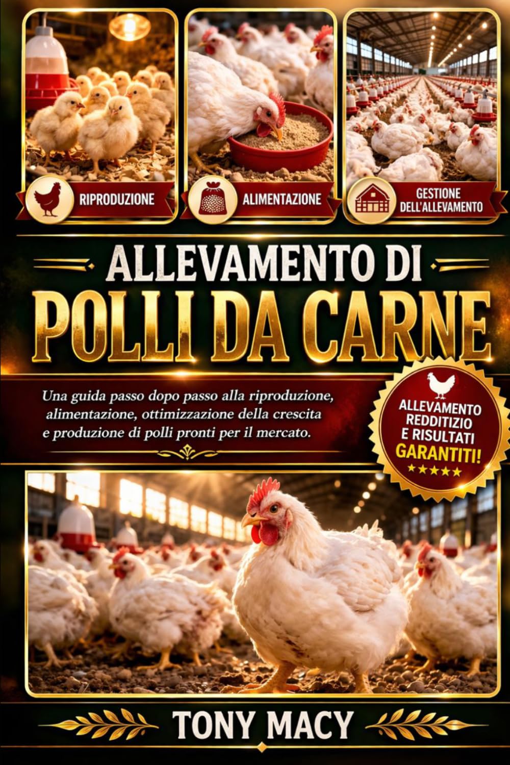 ALLEVAMENTO DI POLLI DA CARNE: Una guida passo dopo passo alla riproduzione, alimentazione, ottimizzazione della crescita e produzione di polli pronti per il mercato.