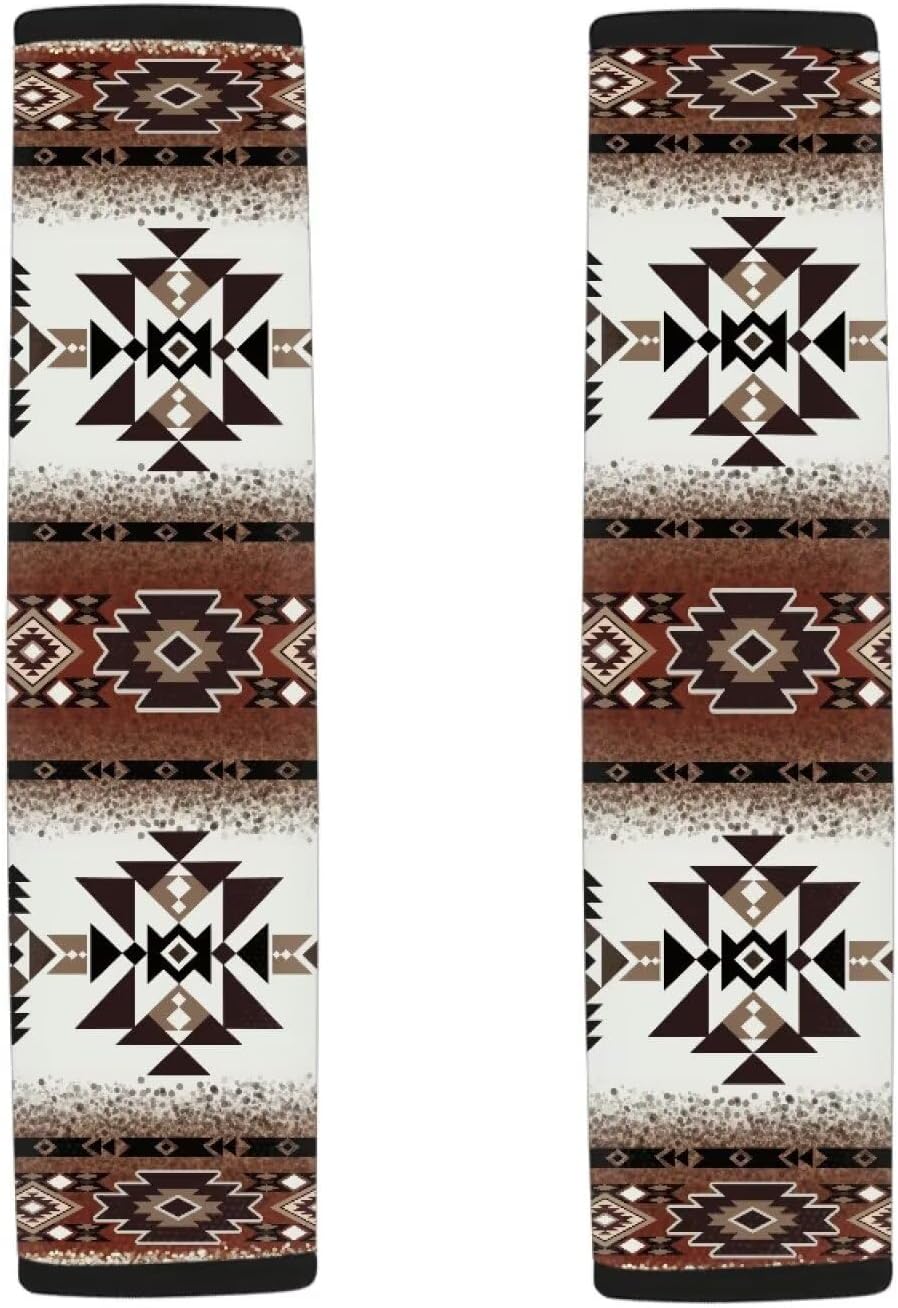 Fashion Aztec Automotive Seat Belt Cover Soft 2-Pack Universal Car Seat Belt Pads Cover Easy to Install Fashion Auto Interior for Most Vehicle, SUV, Truck, Car