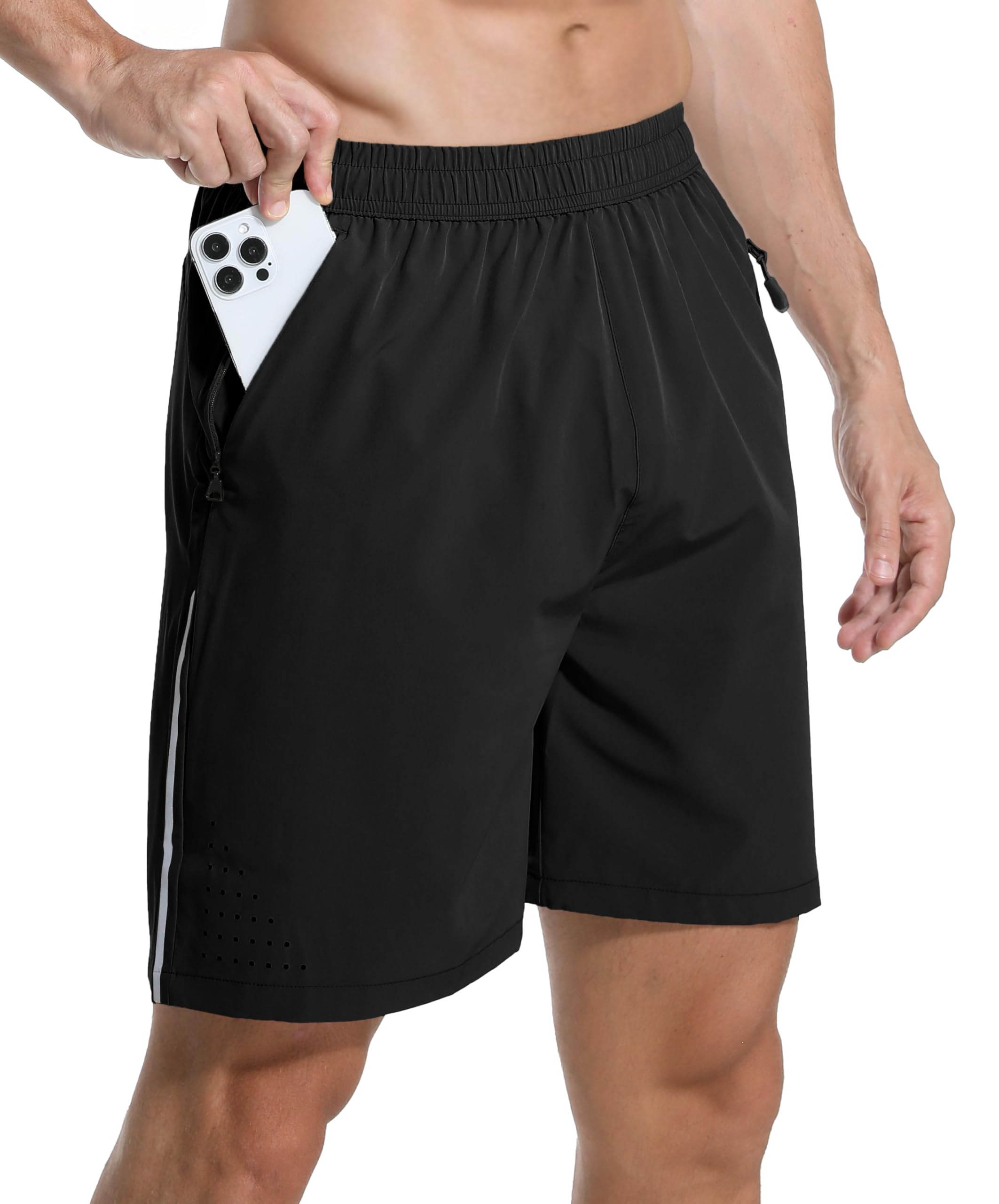 Mens Athletic Running Shorts Lightweight Quick Dry 7 Workout Gym Sports Basketball Tennis Hiking Shorts