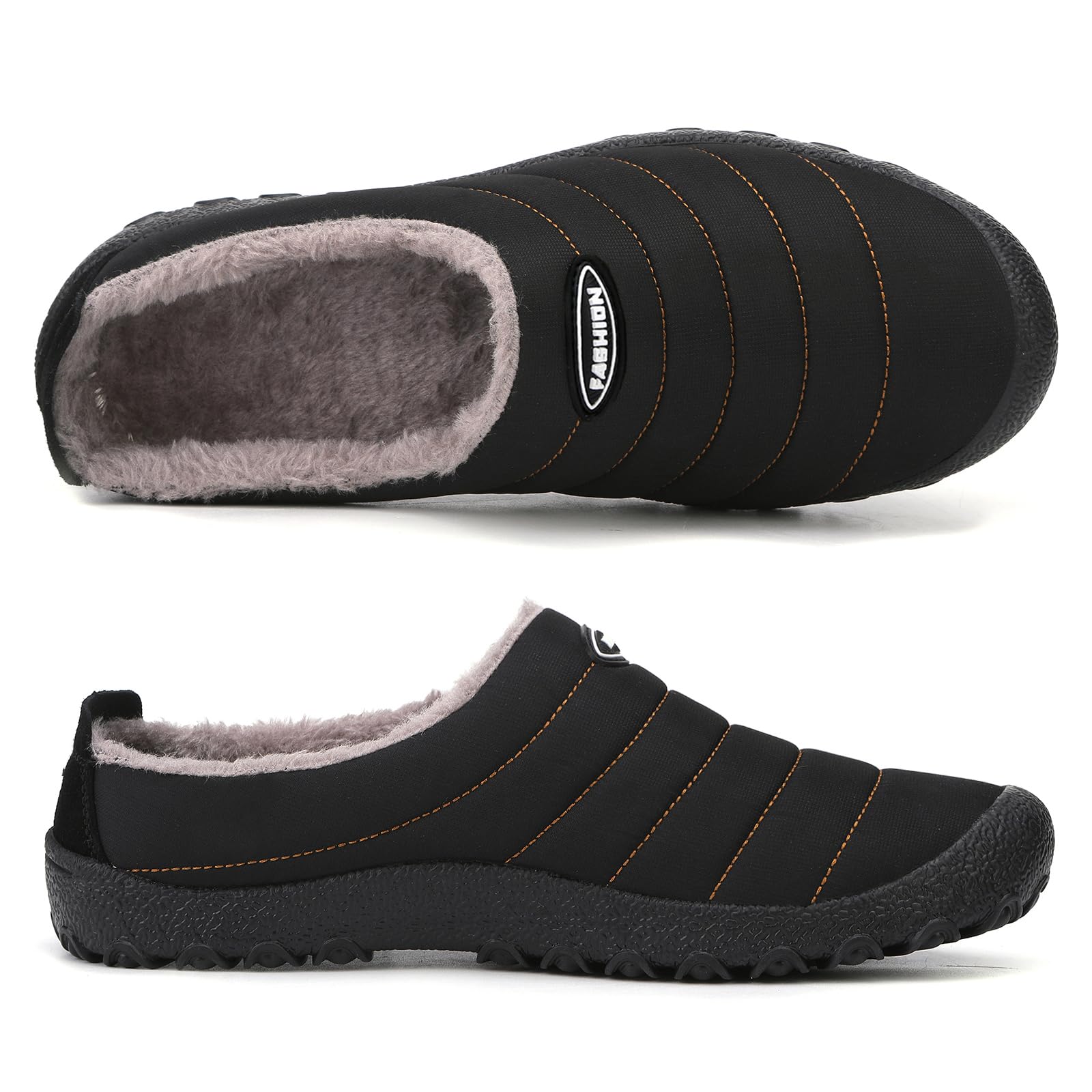 Rojeam Herren Damen Winter Hausschuhe Plüsch Warme Winter Pantoffeln Gefüttert Winterschuhe Home Indoor Outdoor