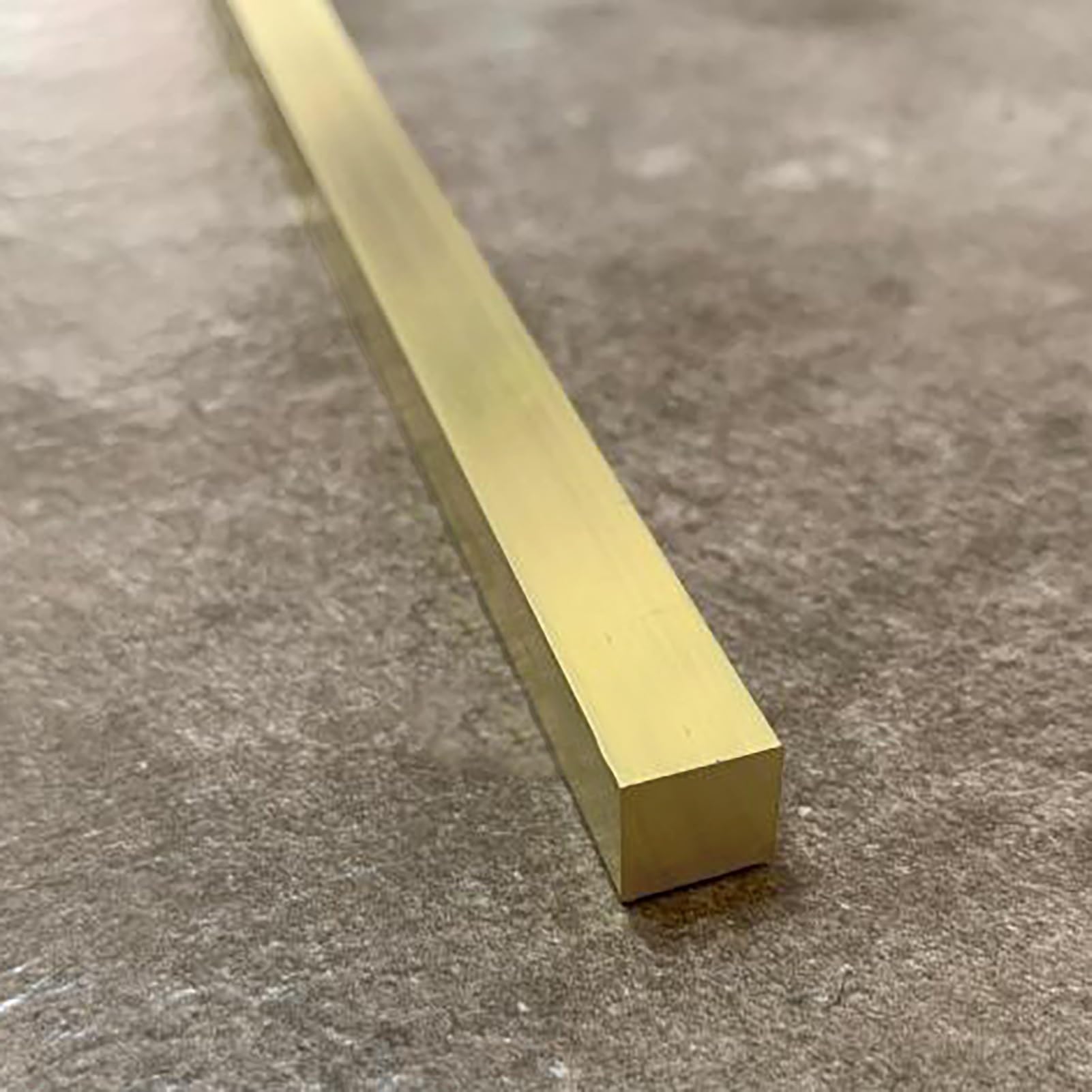 übergangsprofil Schwellenkantenleiste aus Gebürstetem Messing, Rechteckige, Massive Bodenübergangsleiste für Holz, Metallschwellen-Nahtrampe für Hartholz und Türrahmen(10x10mm(1/4"x3/8"))