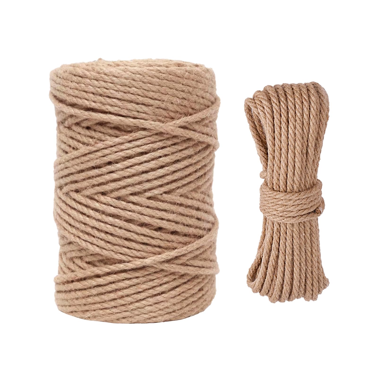 Cuerda de repuesto para rascador de gatos, cuerda de reparación de torre de gato, cuerda de repuesto para árbol de gato, cuerda de yute sin olor de 1/4 pulgadas, cuerda de cáñamo natural 5