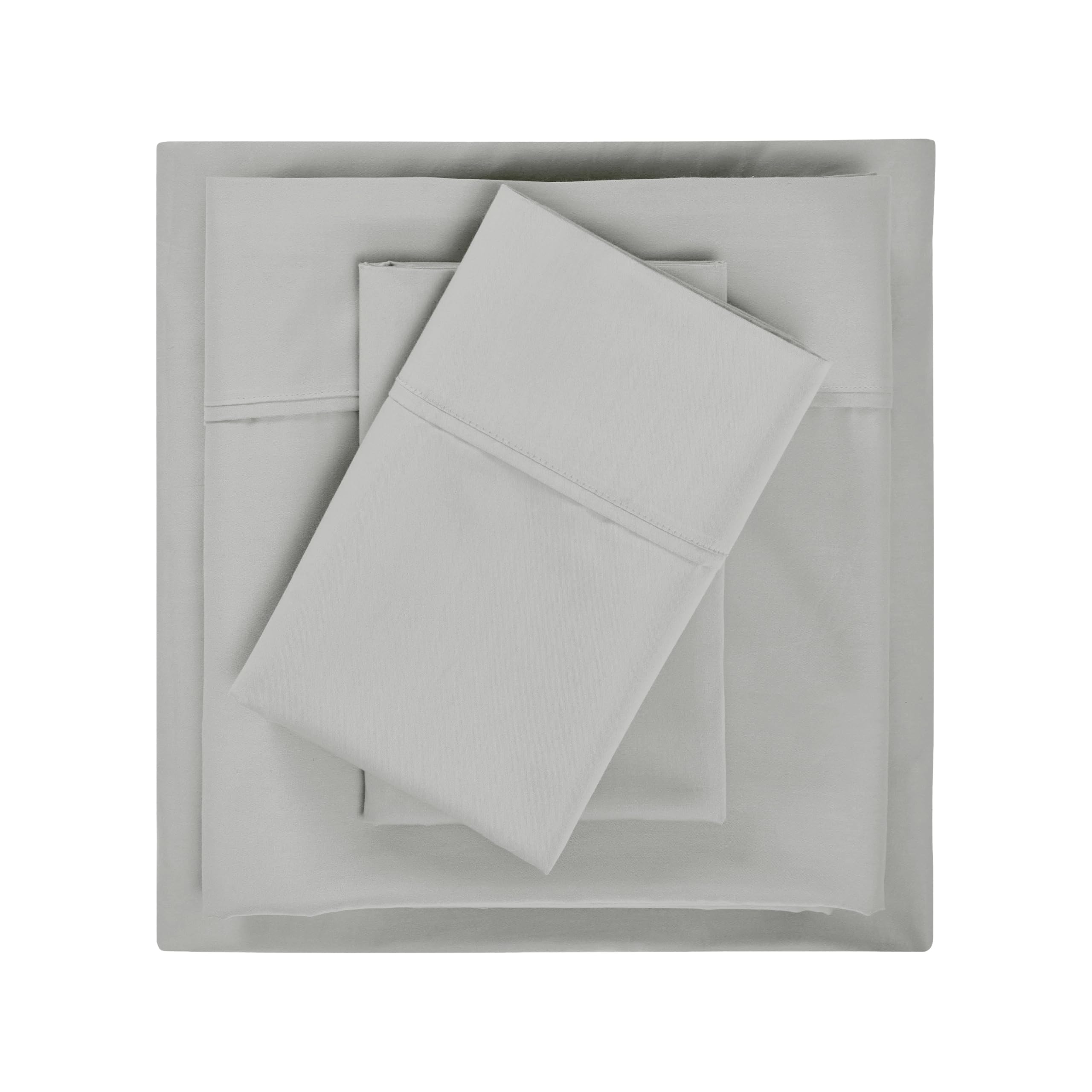 SUPERIOR Cotton Blend Split King Sheet Set Platinum