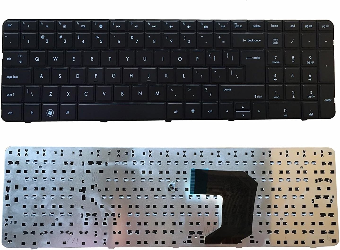 New Laptop Keyboard Replacement for HP Pavilion G7-1255dx G7-1257dx G7-1260ca G7-1260us G7-1261nr G7-1263ca G7-1263nr G7-1264nr G7-1265nr G7-1269nr G7-1270ca US Layout Black Color