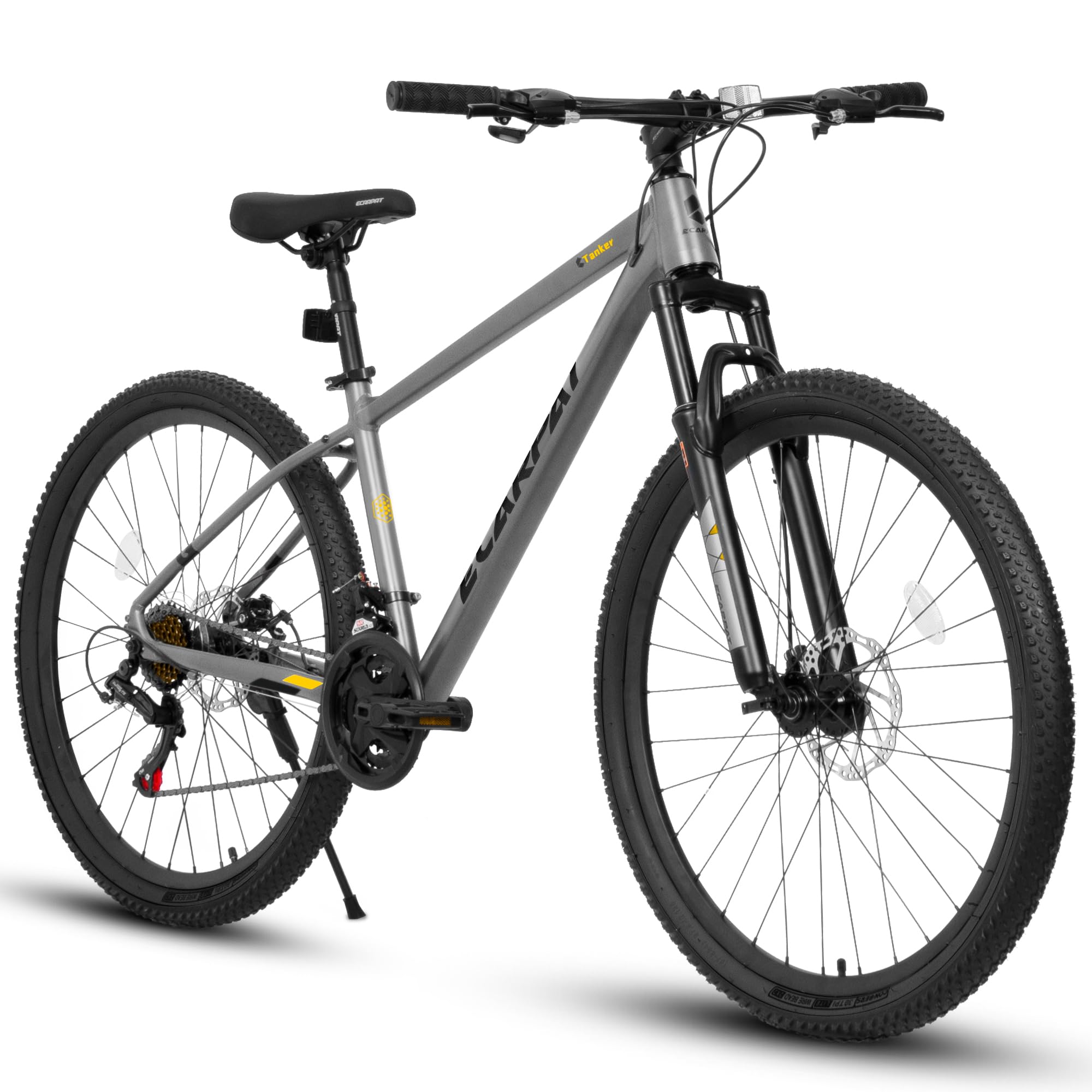 Mountain Bike 24/26/27.5 Inch, Dual Full Suspension Mountain Bike, Birthday New Year Gifts for Mens Womens Bicycles Go to School/Work, 21-Speed Aluminum/Steel Snow Bicycles