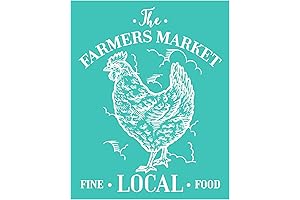 Farmers Market Stencils for DIY Home Decor, 8x10 inch Reusable Self Adhesive...