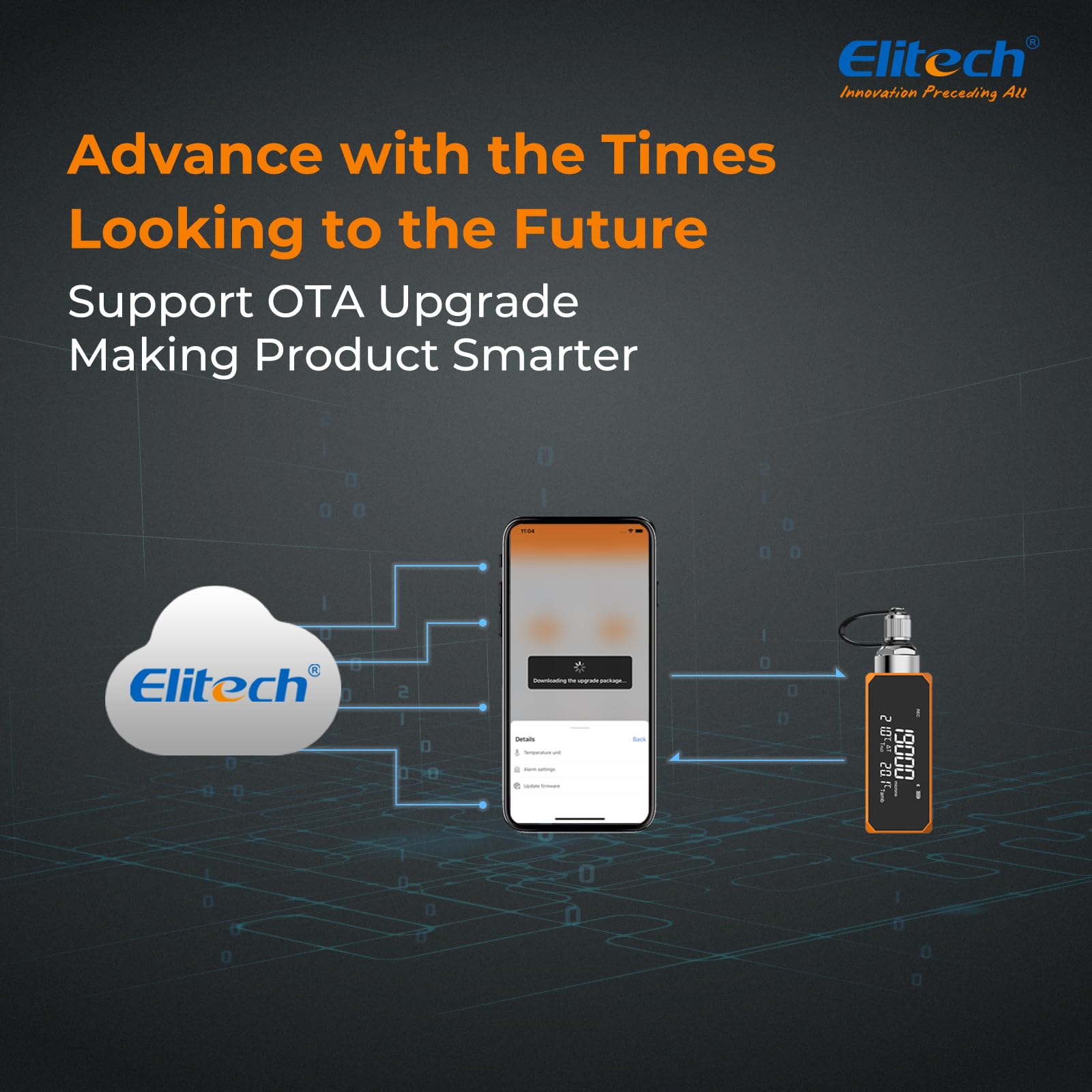 Manometro Digitale HVAC Elitech, Supporto App, Registrazione Offline con Generazione di Rapporti - Ideale per Aria Condizionata, Auto, Pompe di Calore.