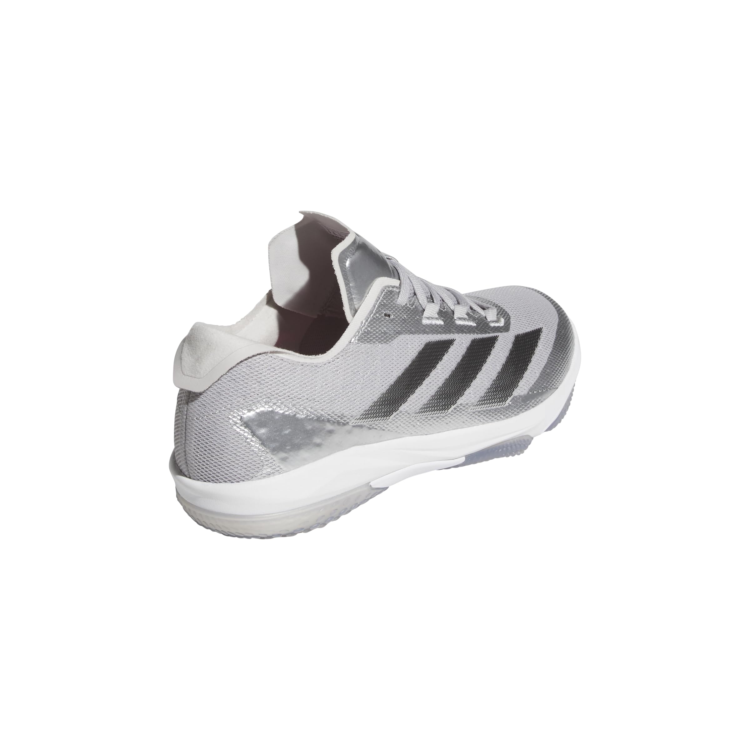 adidas Men's Adizero Impact Speed Turf Baseball Sneaker, Silver Metallic/Black/Grey, 11