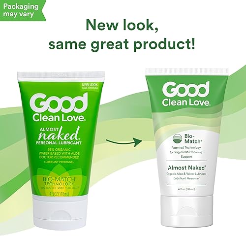 Miniatura 2 de Good Clean Love Lubricante personal Almost Naked paquete de 2 botellas de 4 onzas orgánicas y a base de aloe