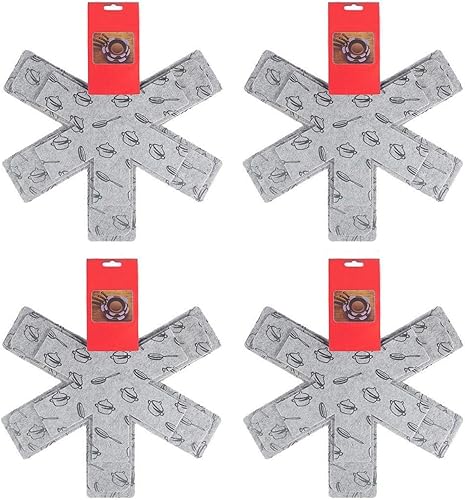 Miniatura 2 de Juego de 12 protectores de ollas y sartenes protectores de utensilios de cocina, almohadillas divisoras para evitar arañazos, separar y dañar, 3
