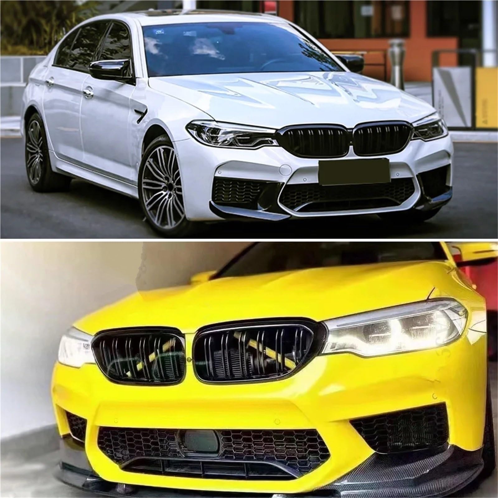 Przedni zderzak Grill Wlot Siatka Tuning Pasuje Do BMW Serii 5 G30 G31 2017-2020 525i 530i 540i 520d 530d M550d M550i 530e XDrive osłona chłodnicy