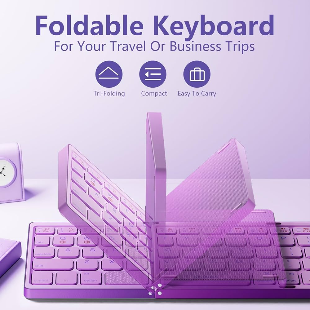 タッチプラス タッチパッド付Bluetoothキーボード 3つ折りタイプ ブラッ タッチプラス タッチパッド付Bluetoothキーボード 3つ折りタイプ