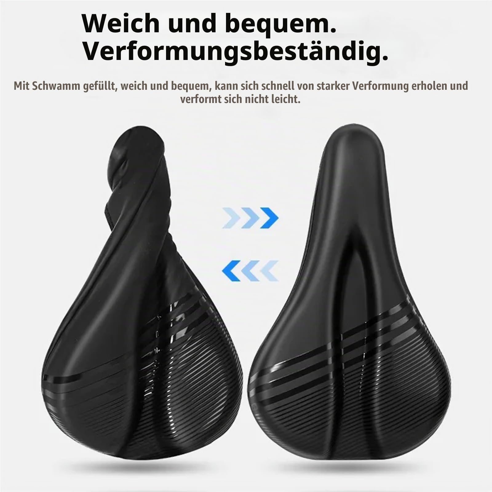 Bequemes Sitzpolster,Fahrradsattel,Ergonomischer Fahrradsitz Polster,Herren Damen Bequemer,für Mountainbike
