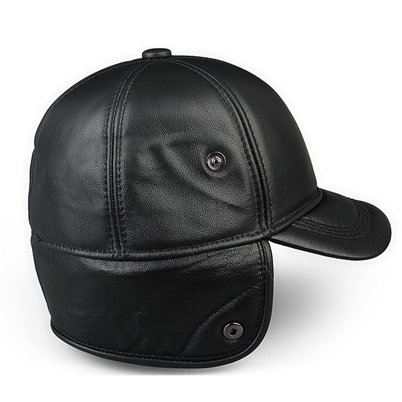 G&F Uomini Cappelli Aviatore con Paraorecchie Trapper Berretto in Pelle Impermeabile Antivento Cappelli Sci Neve Inverno