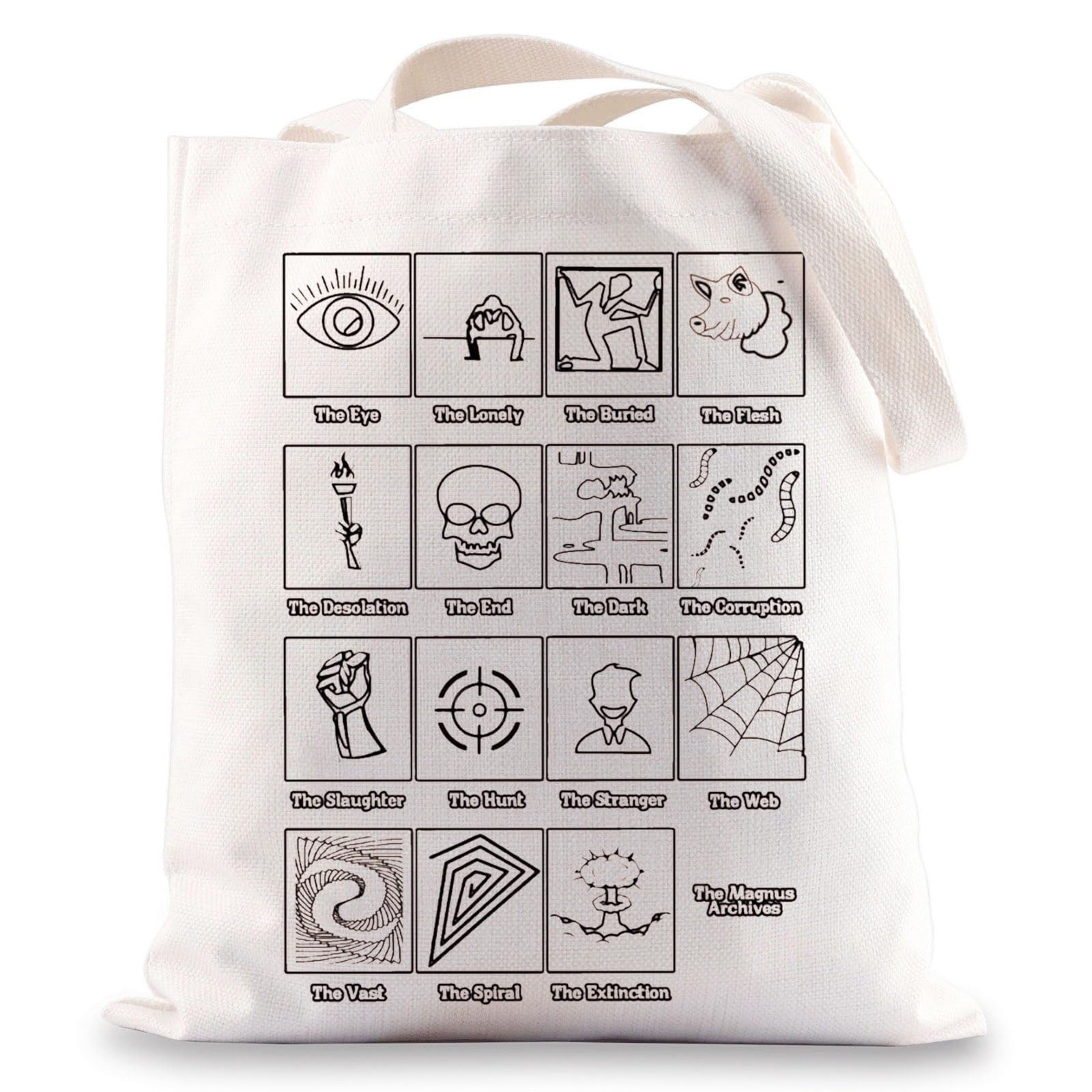 G2TUP Fifteen Fears Magnus Archives Reusable Bag Fiction Podcast Tote Bag Magnus Archives Symbols Shopping Bag