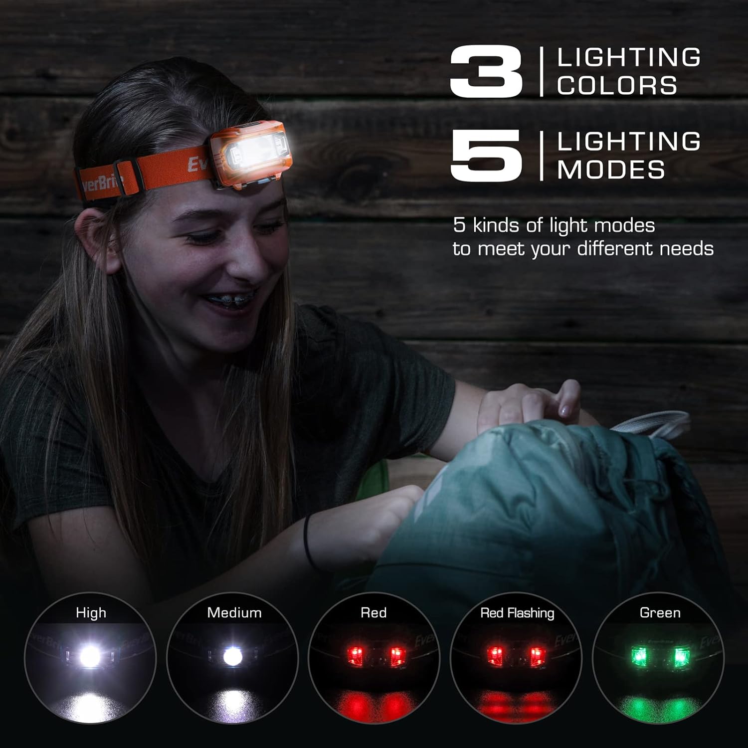 EverBrite 16-Pack Mini LED Flashlight Set and 2 Pack LED Headlamp