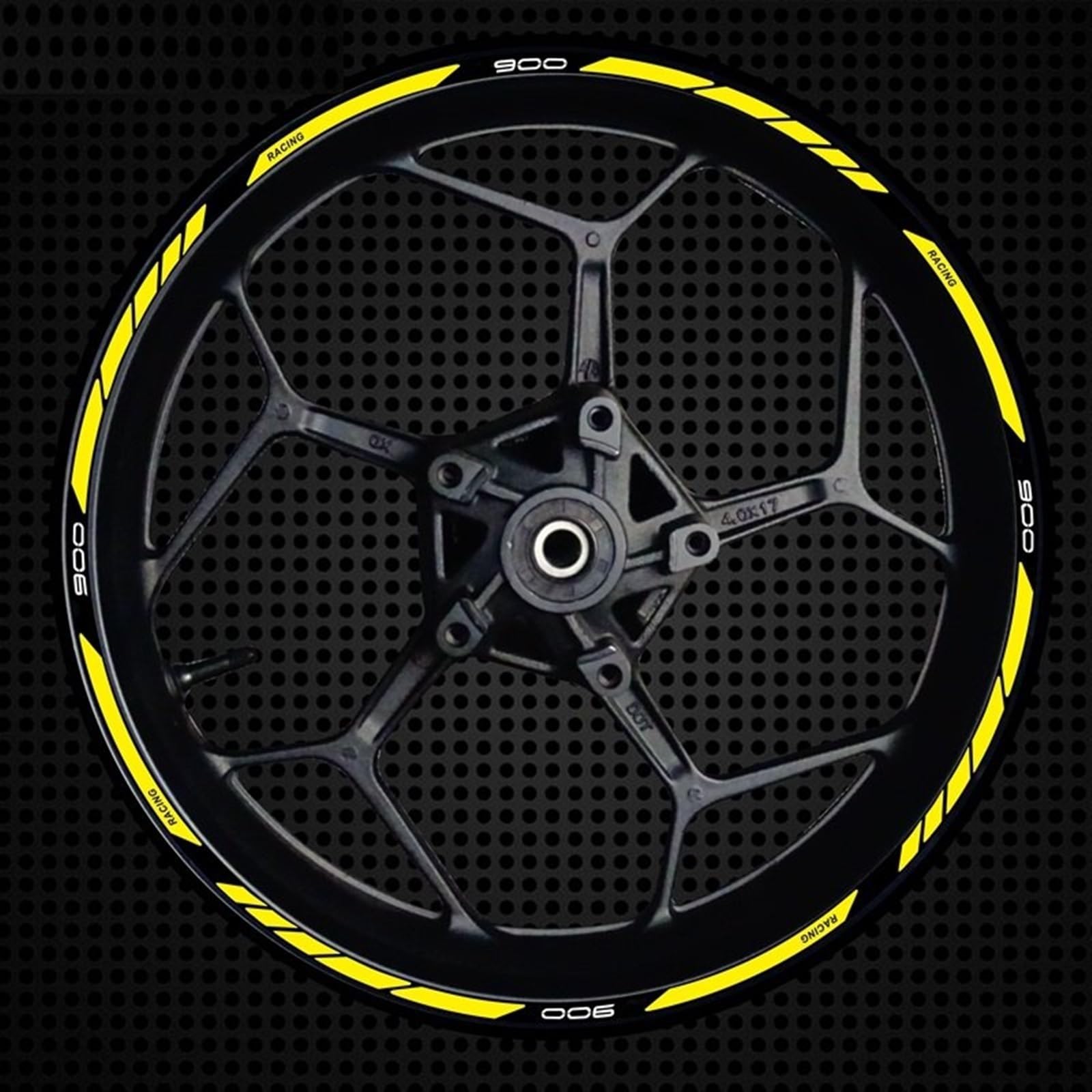 Motorcycle for Kawasaki Z900 Racing Equipment Accessories Wheel Tire Rim Decoration Adhesive Reflective Decal Sticker Decorative(Color16)