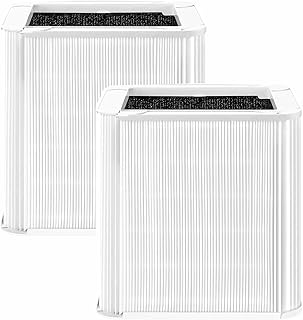 Blue Pure 211+ Replacement Filter Compatible with Blueair Blue Pure 211+ and Max Air Purifier, Foldable Particle and Activated Carbon Replacement Filter, 2 Pack