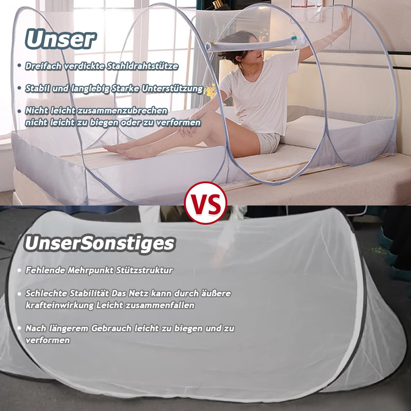 Zanzariera pieghevole, 190 x 90 x 90 cm, pop-up, pieghevole, veloce e portatile, tenda da campeggio, con chiusura lampo, per letto, letti a castello, viaggi, campeggio all'aperto, hotel