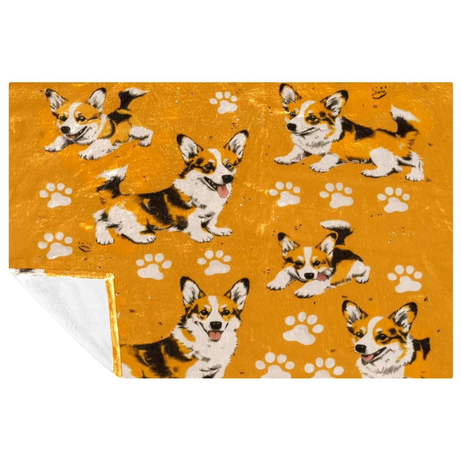 Couverture corgi Clever Corgi plaid lit canapé pique-nique camping plage chaud doux